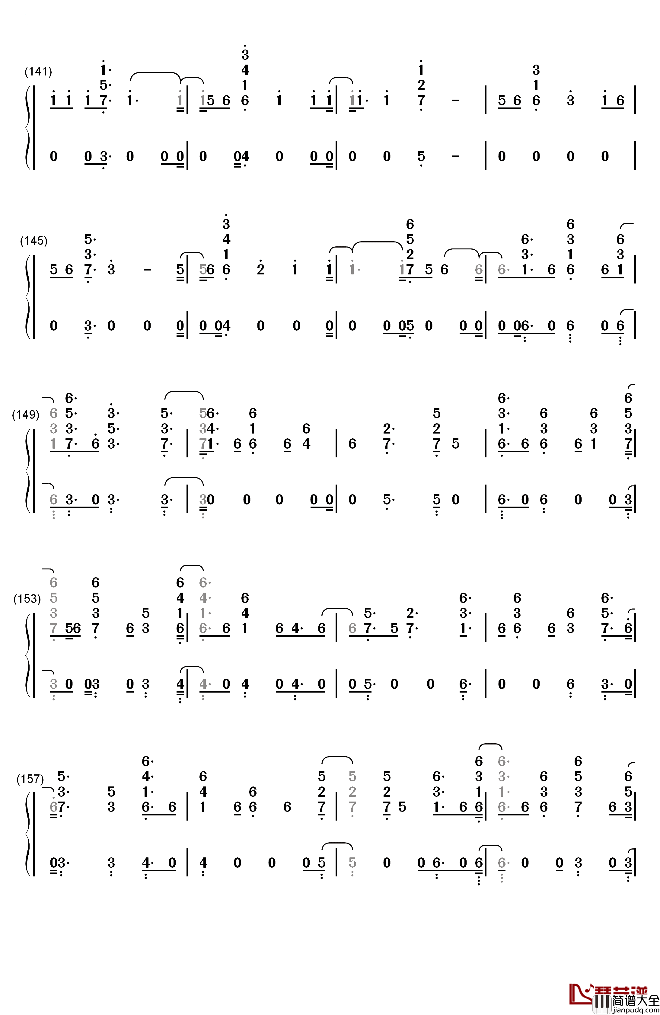 Anpanman钢琴简谱_数字双手_防弹少年团