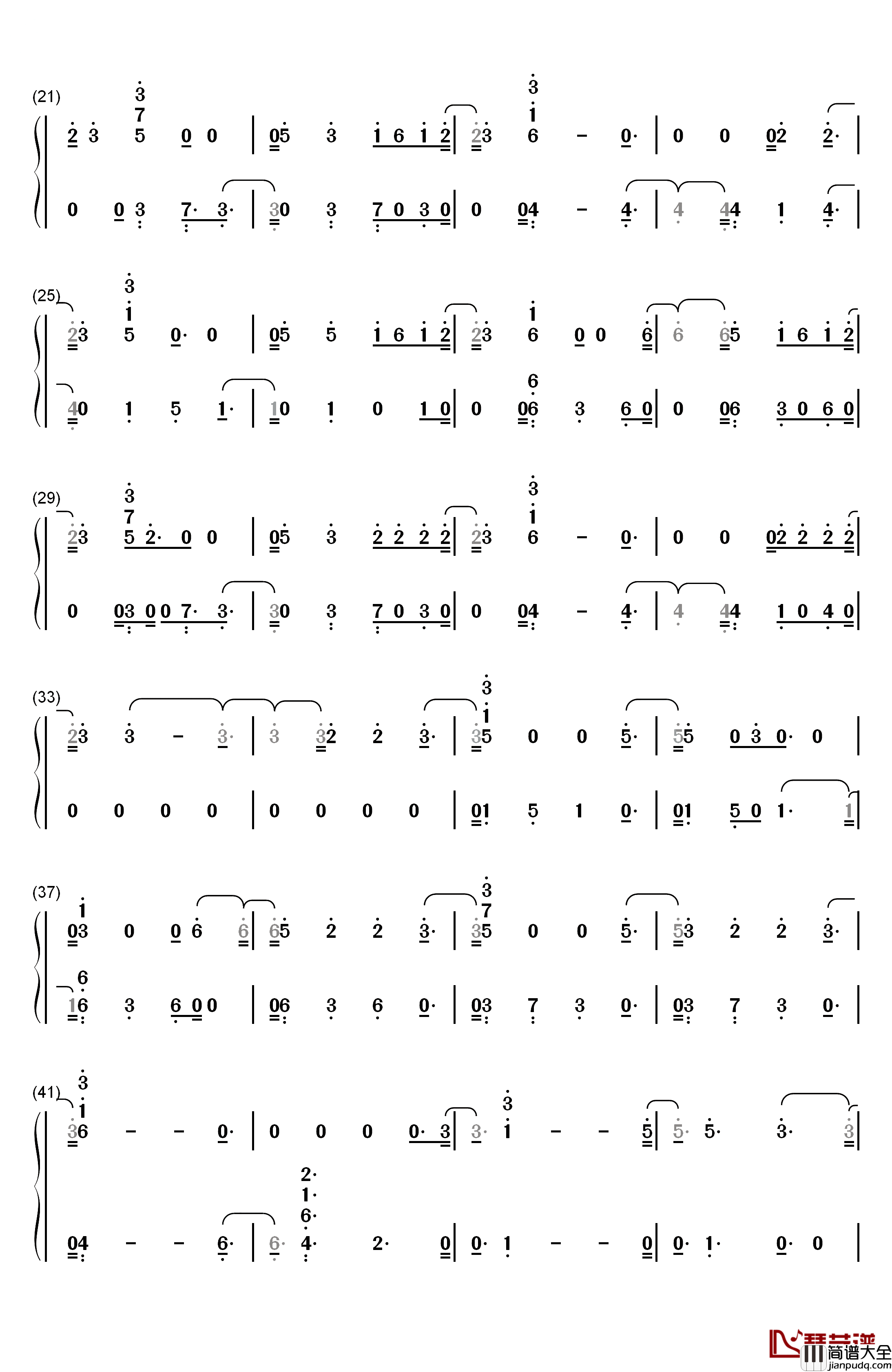 Yeah_Right钢琴简谱_数字双手_Joji