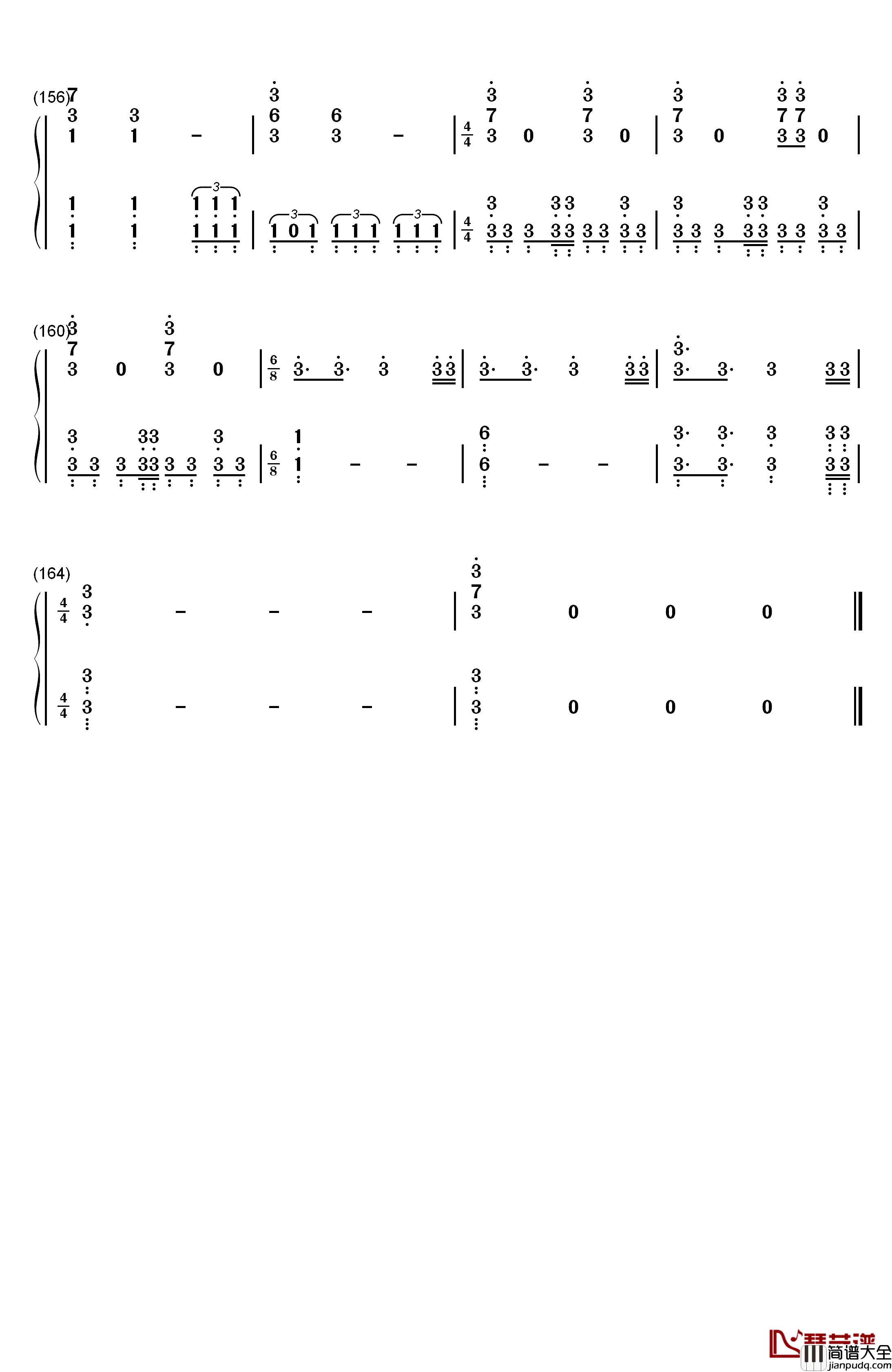 The_Adventures_of_Han钢琴简谱_数字双手_John_Williams
