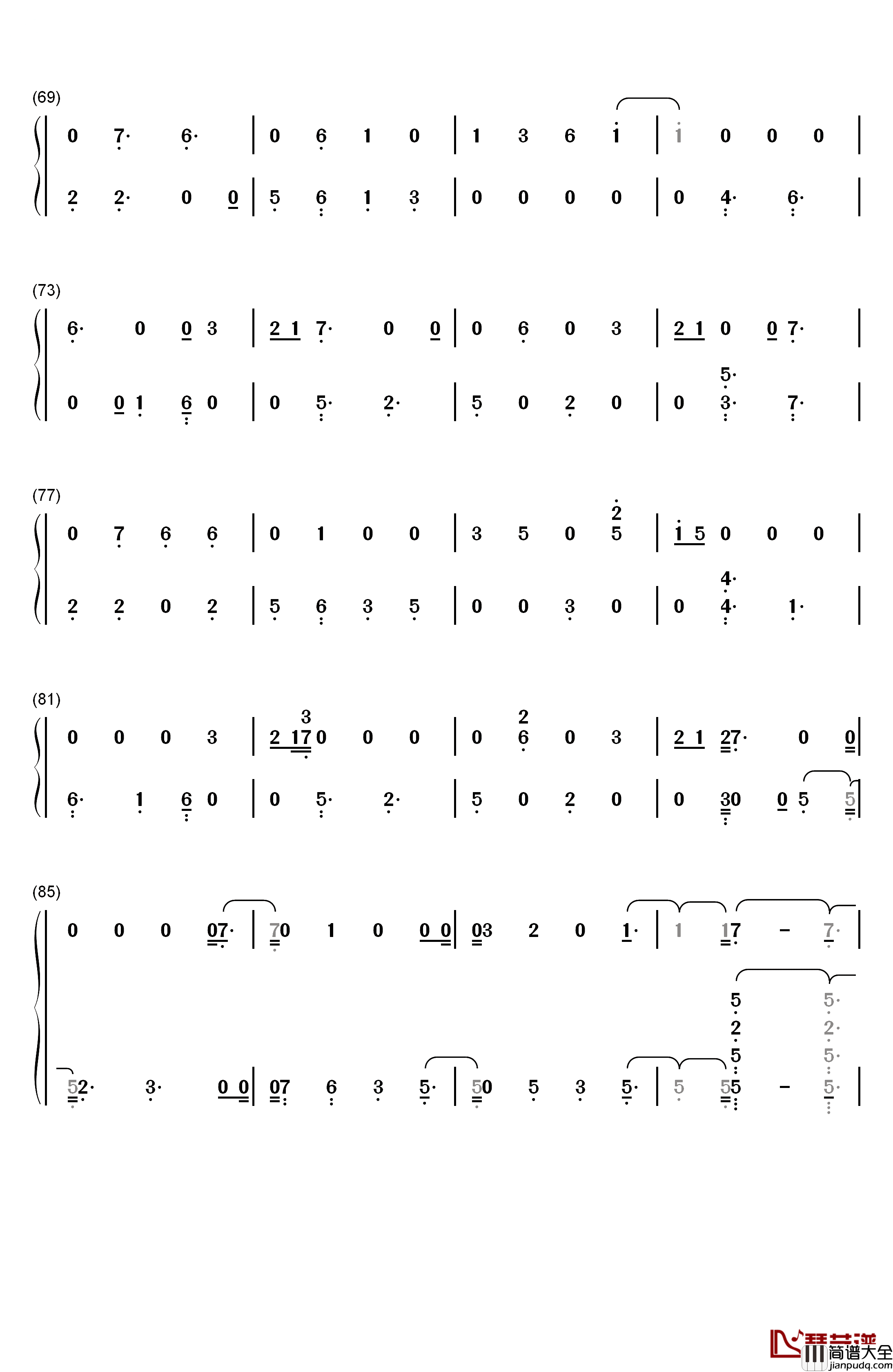 Entertainer钢琴简谱_数字双手_Zayn