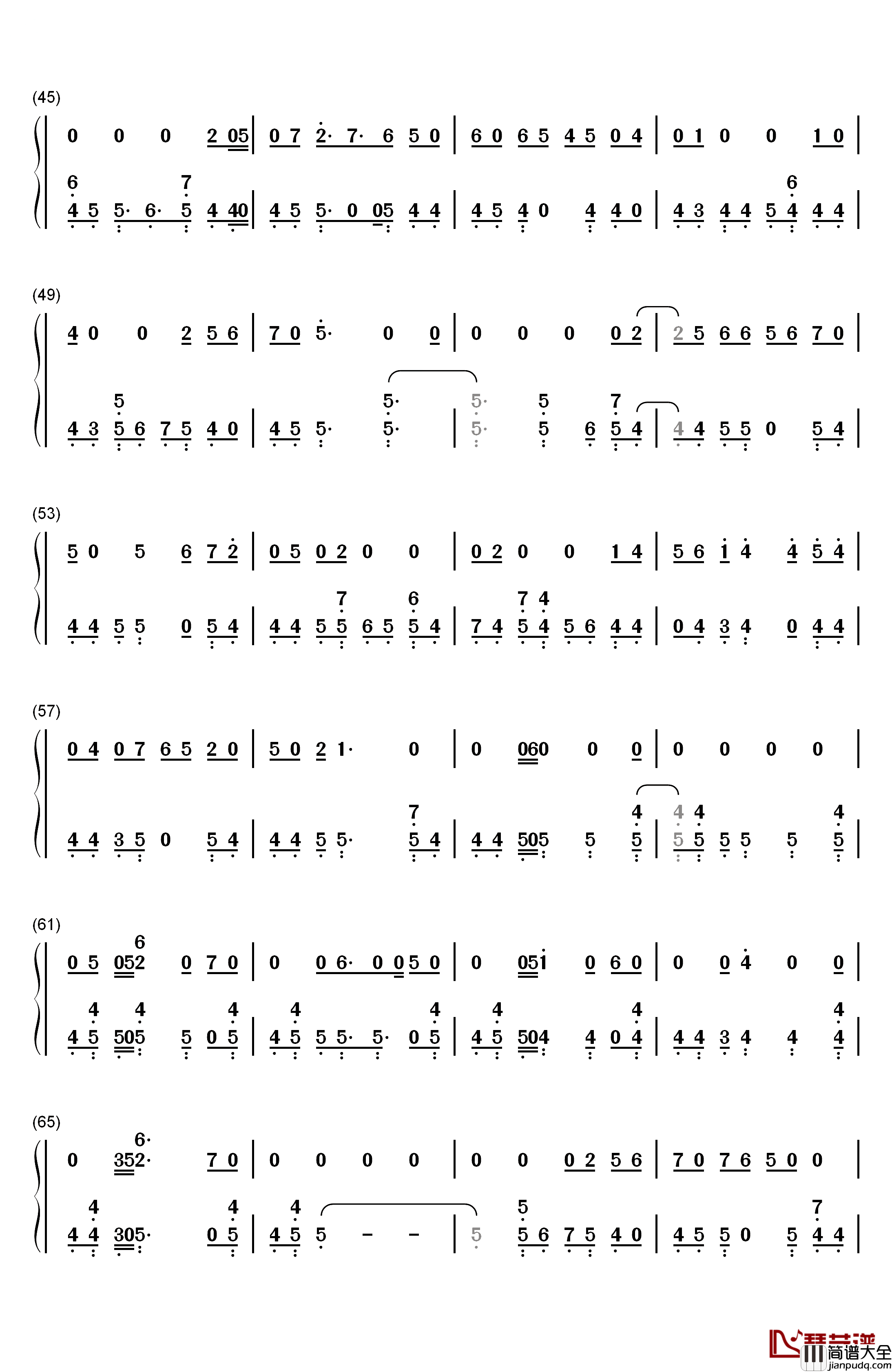 Nervous钢琴简谱_数字双手_Shawn_Mendes