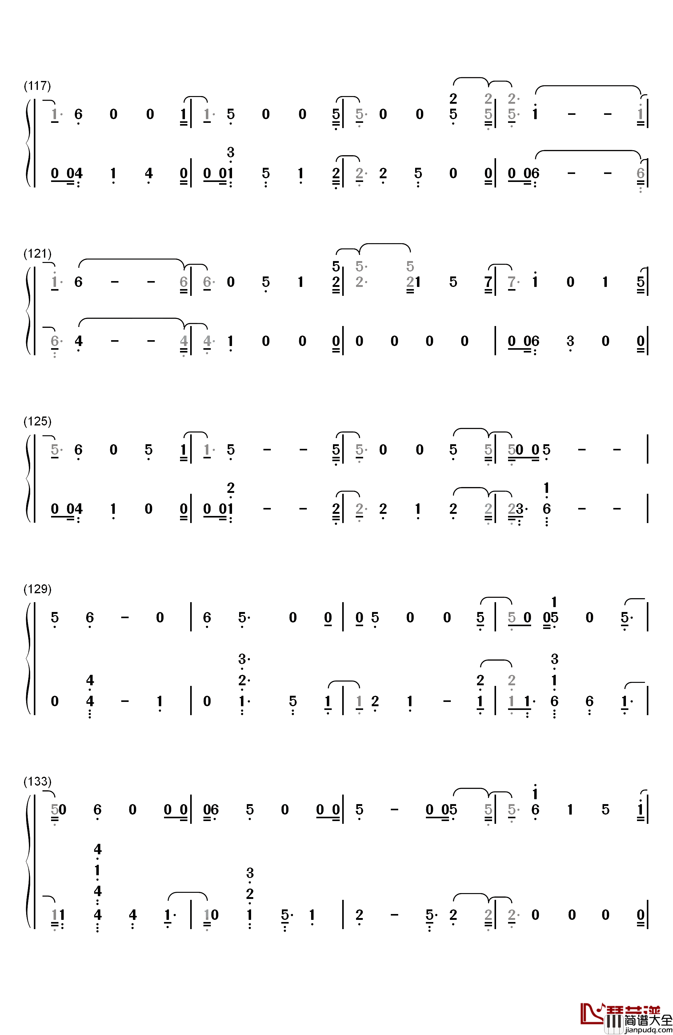 Back_to_You钢琴简谱_数字双手_Selena_Gomez