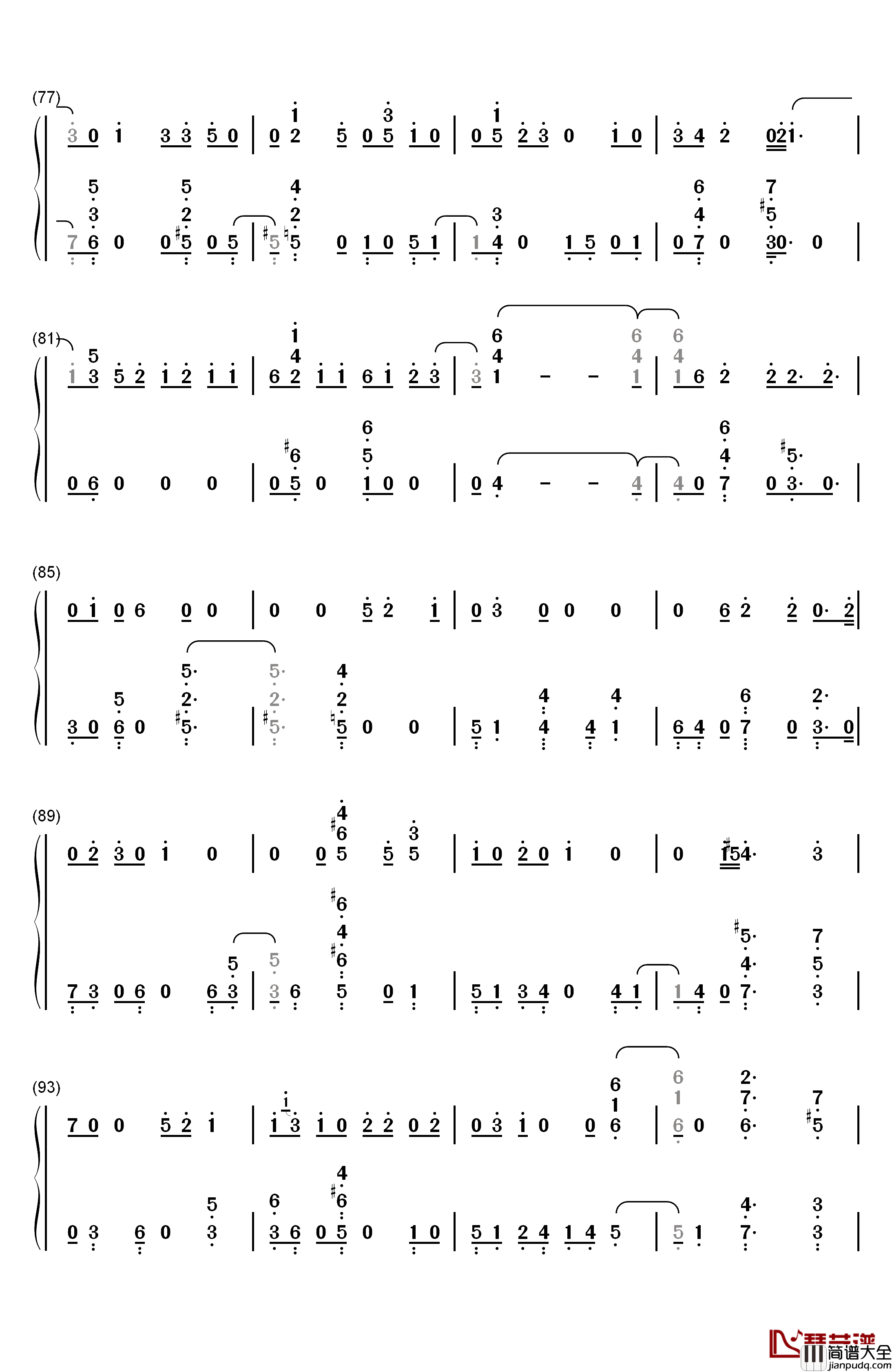 Love_Maze钢琴简谱_数字双手_防弹少年团