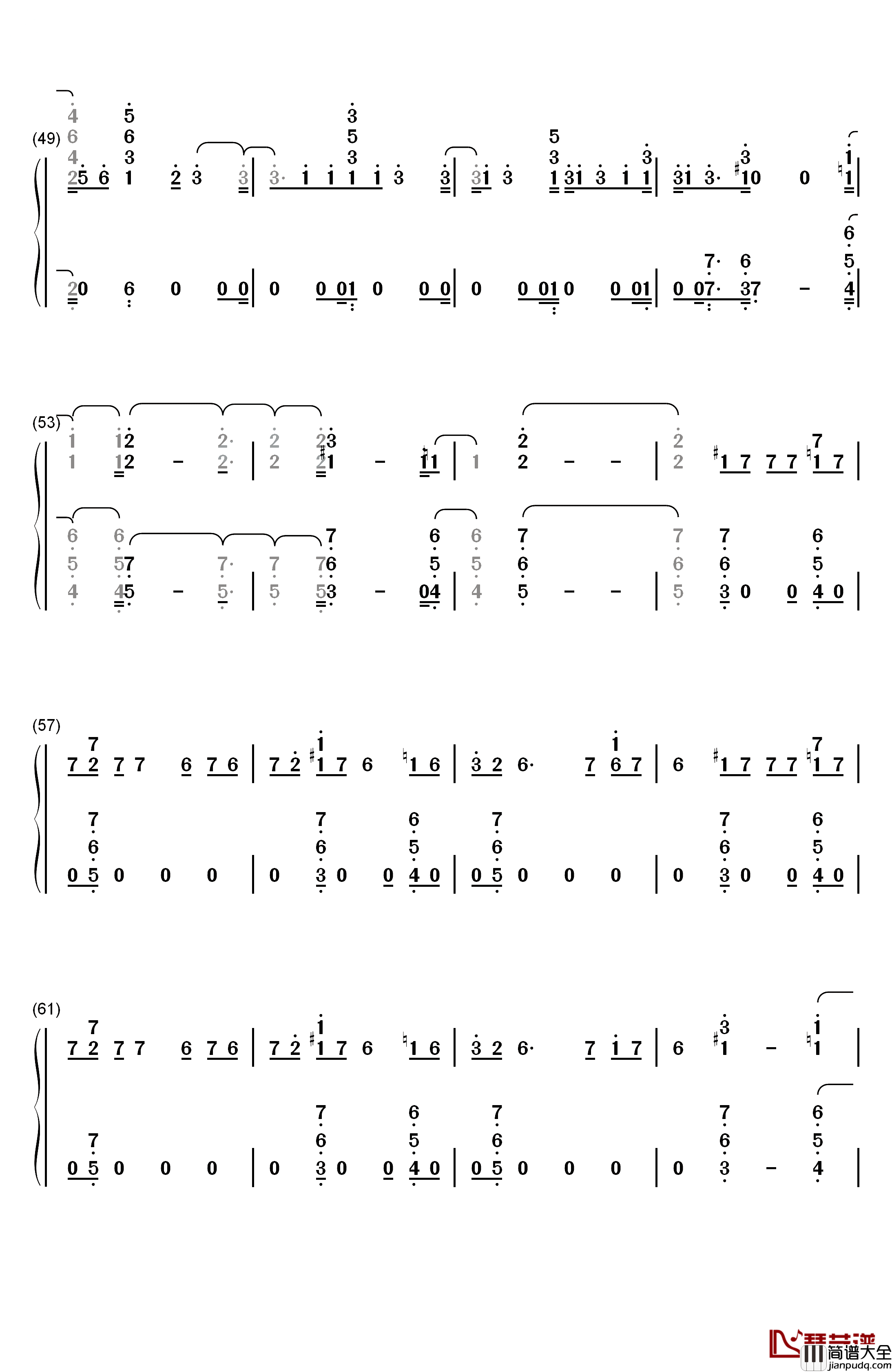 No_Tears_Left_To_Cry钢琴简谱_数字双手_Ariana_Grande