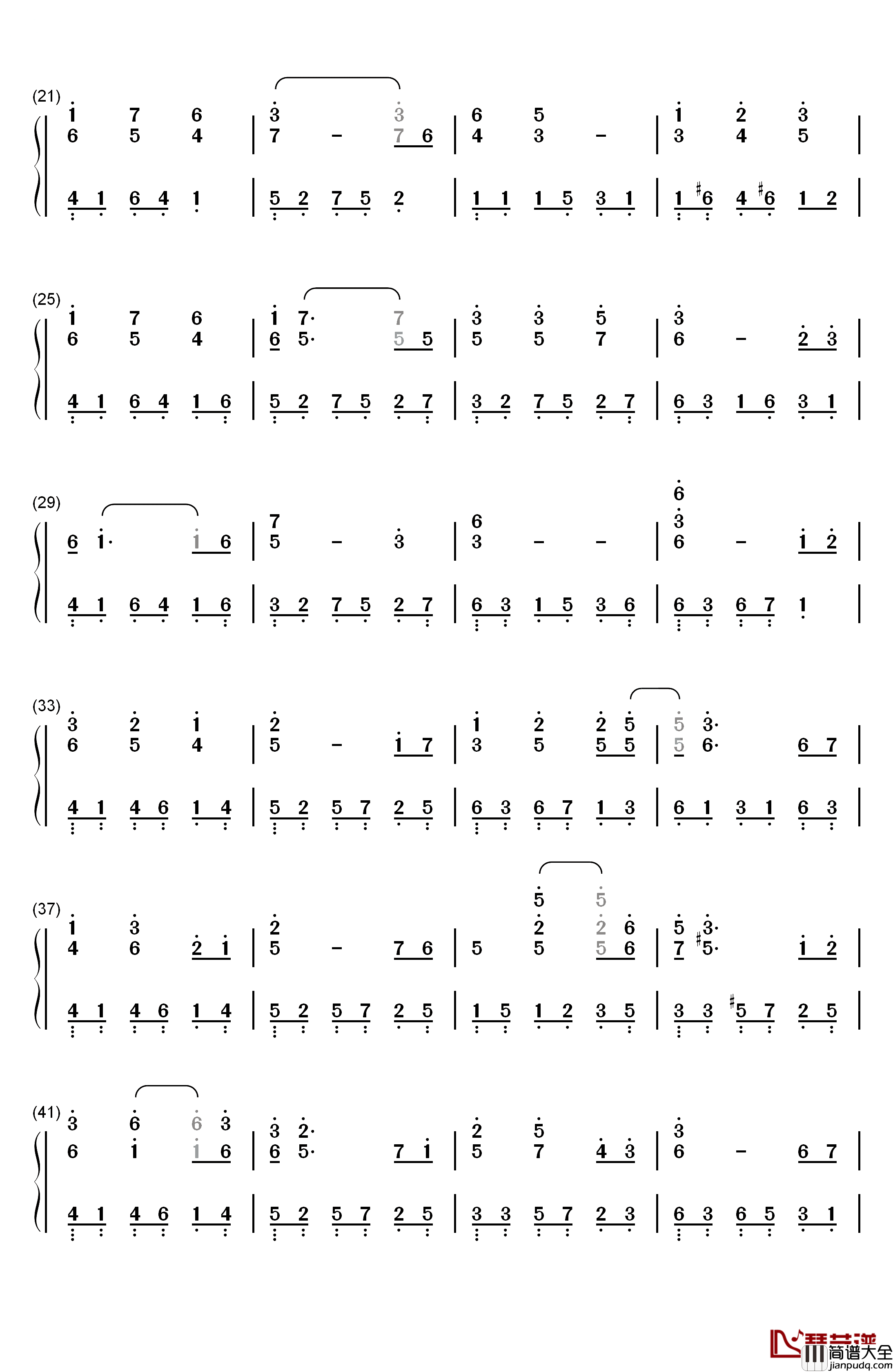 血如墨钢琴简谱_数字双手_张碧晨