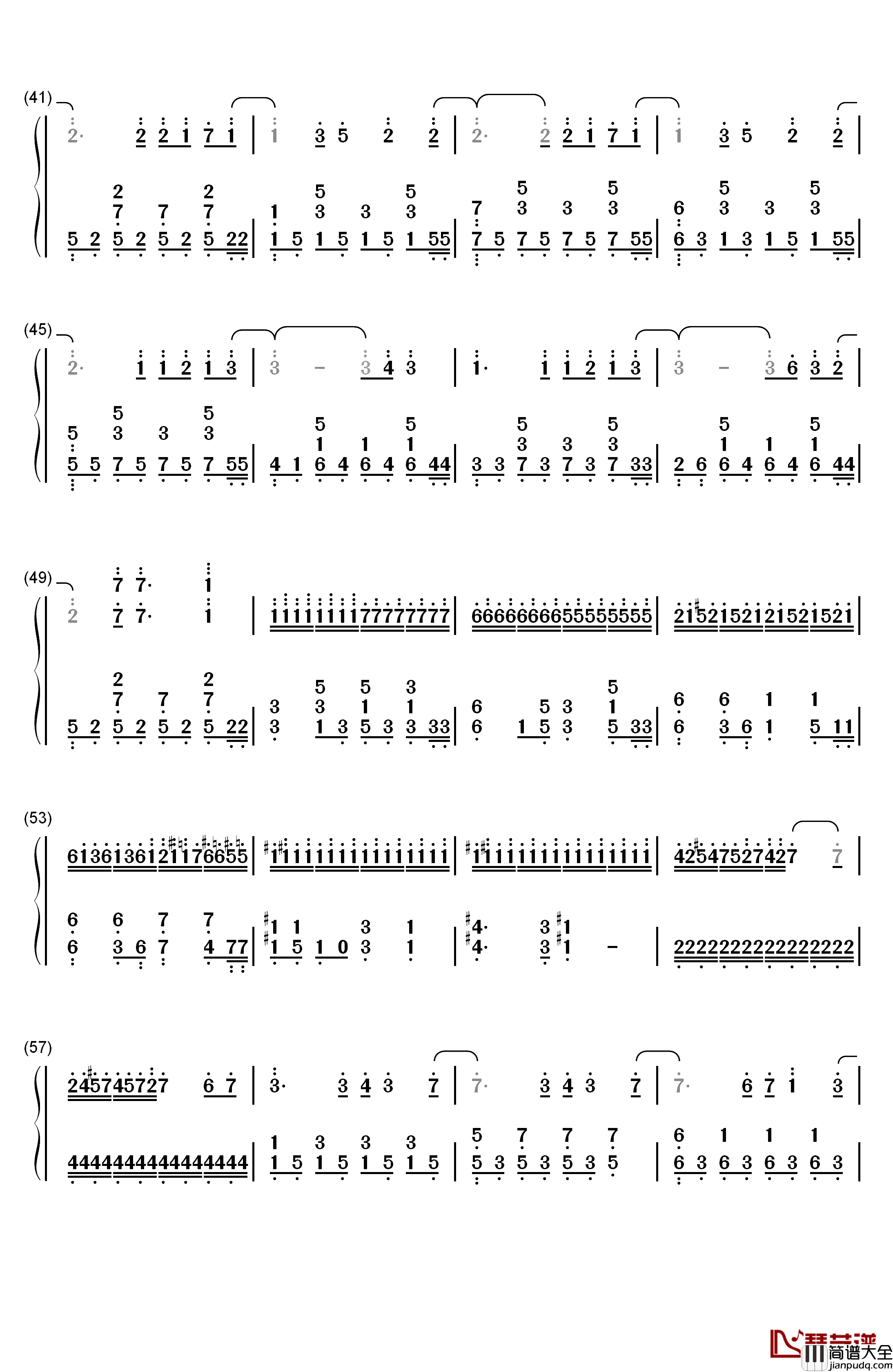 听见下雨的声音钢琴简谱_数字双手_周杰伦