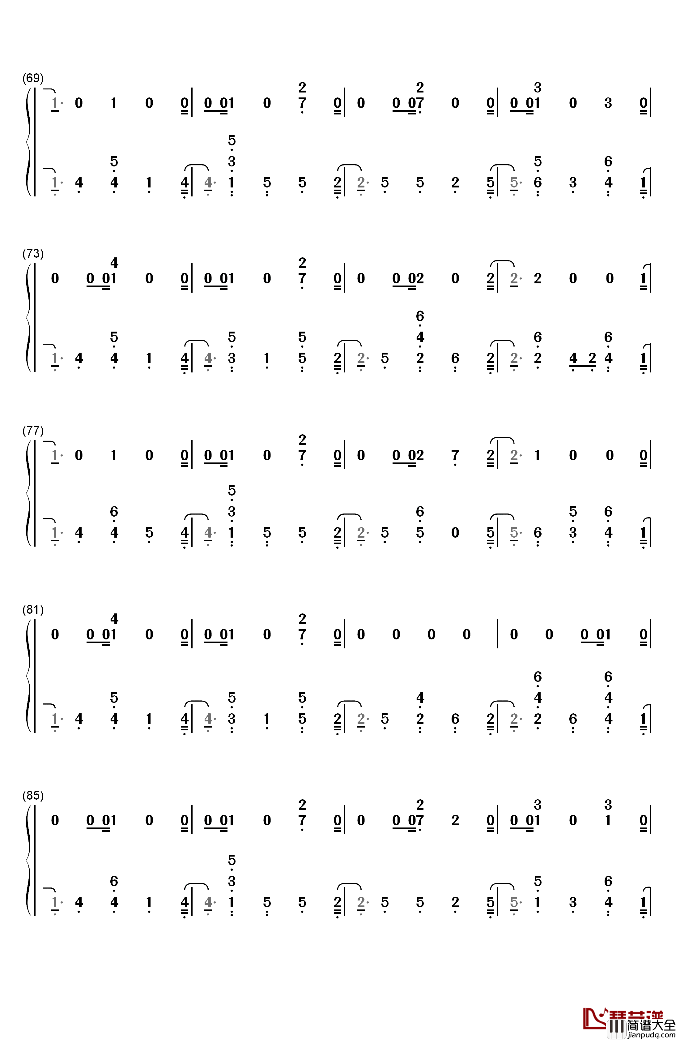 So_It_Goes…钢琴简谱_数字双手_Taylor_Swift