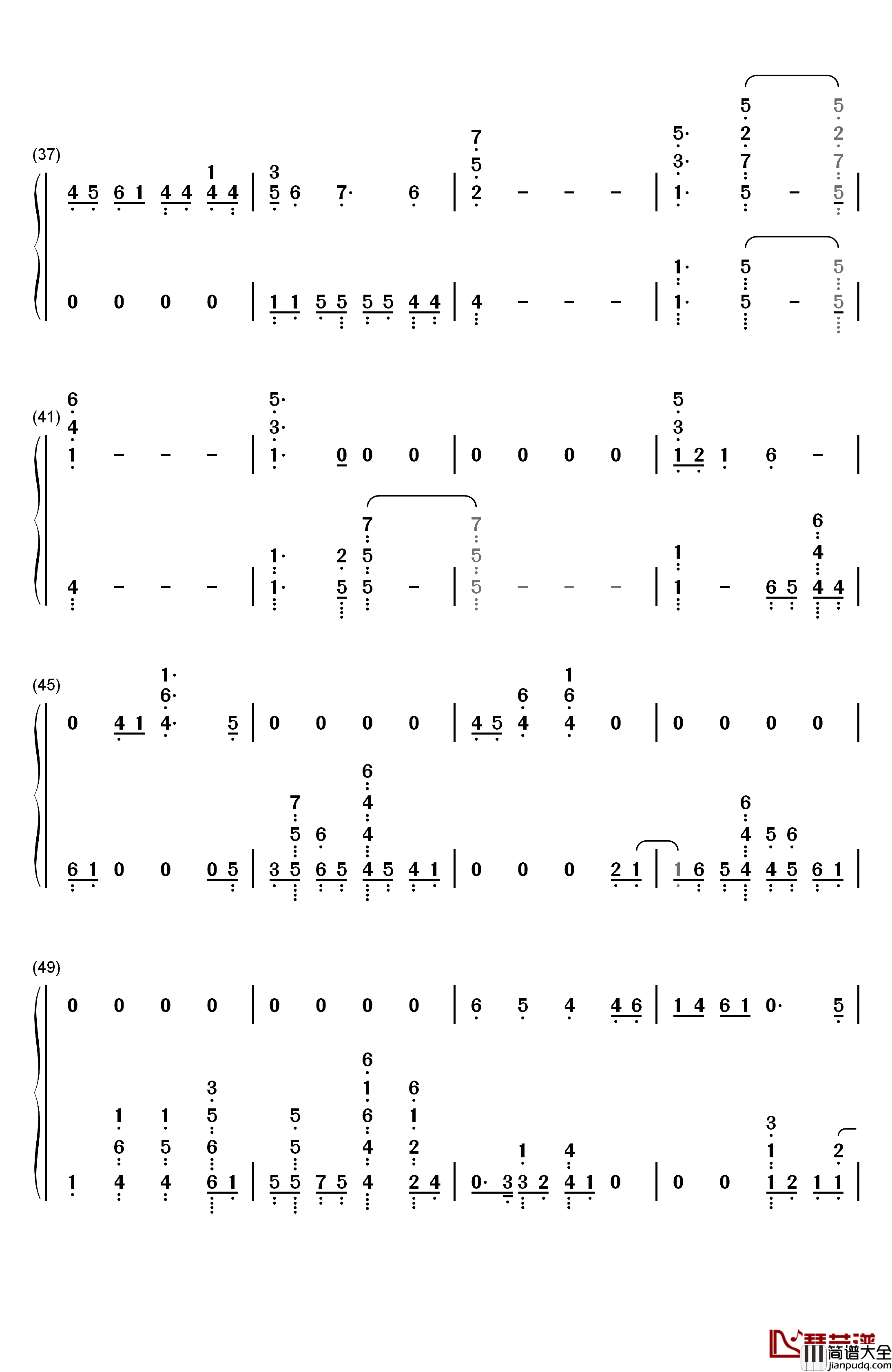 The_Middle钢琴简谱_数字双手_Zedd_Maren_Morris_Grey