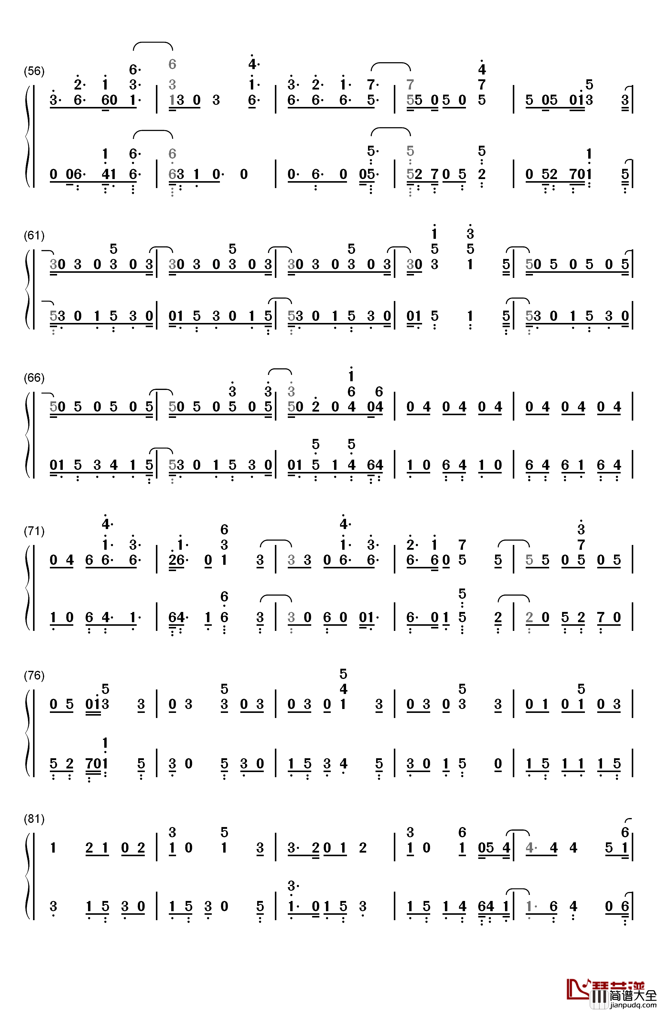 Next_to_Me钢琴简谱_数字双手_Imagine_Dragons