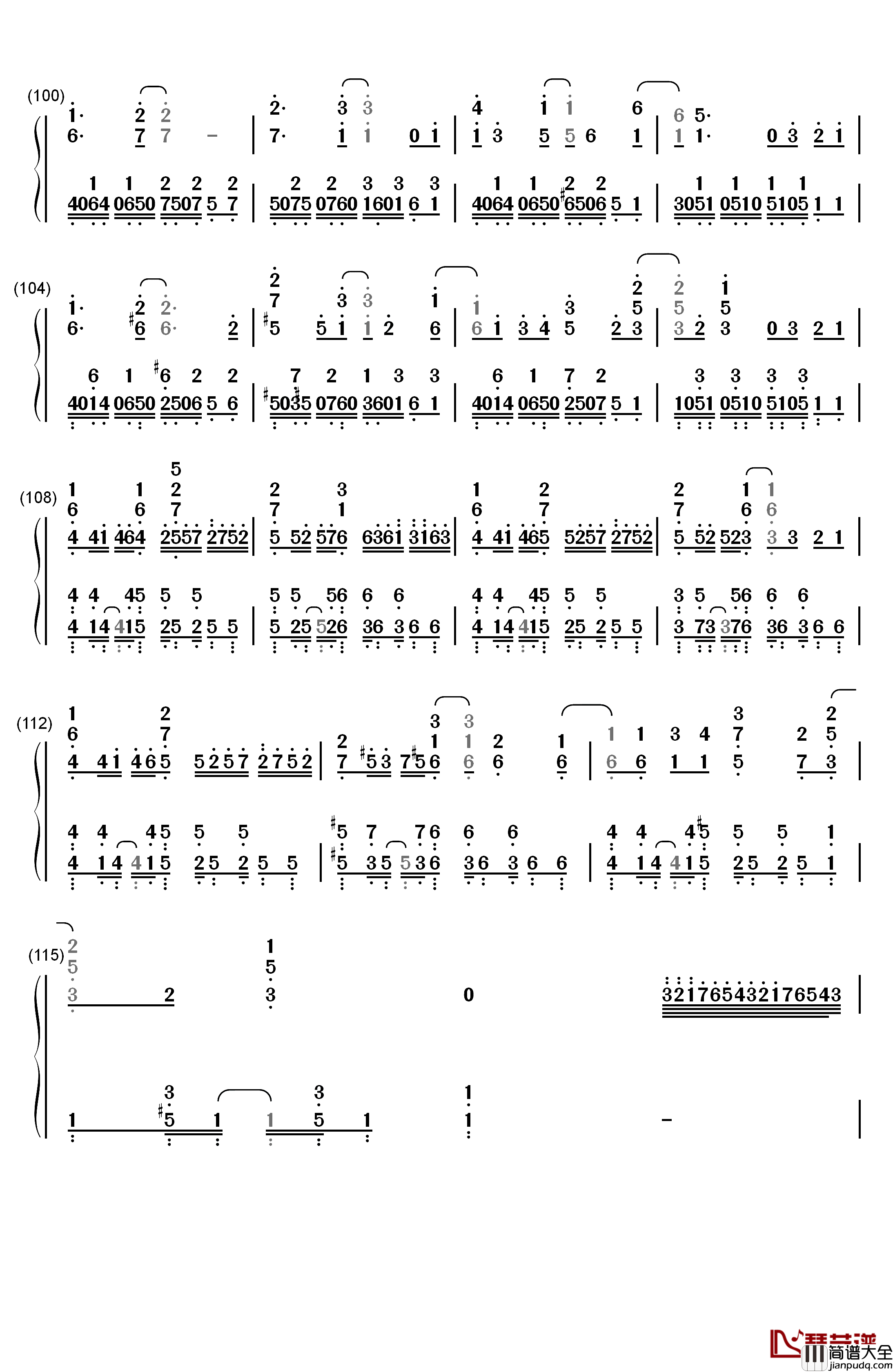 Grand_Blue钢琴简谱_数字双手_湘南乃风