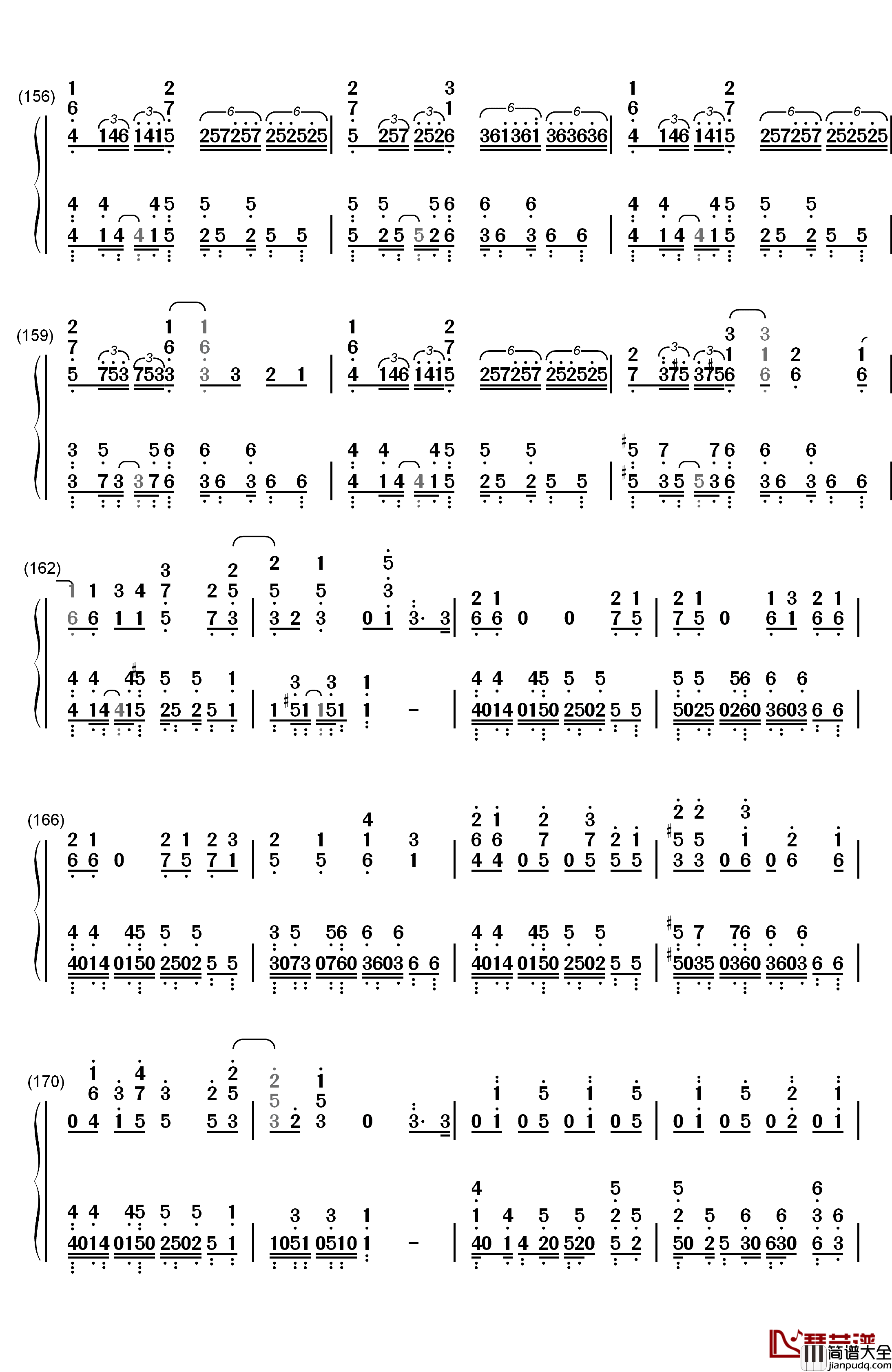 Grand_Blue钢琴简谱_数字双手_湘南乃风