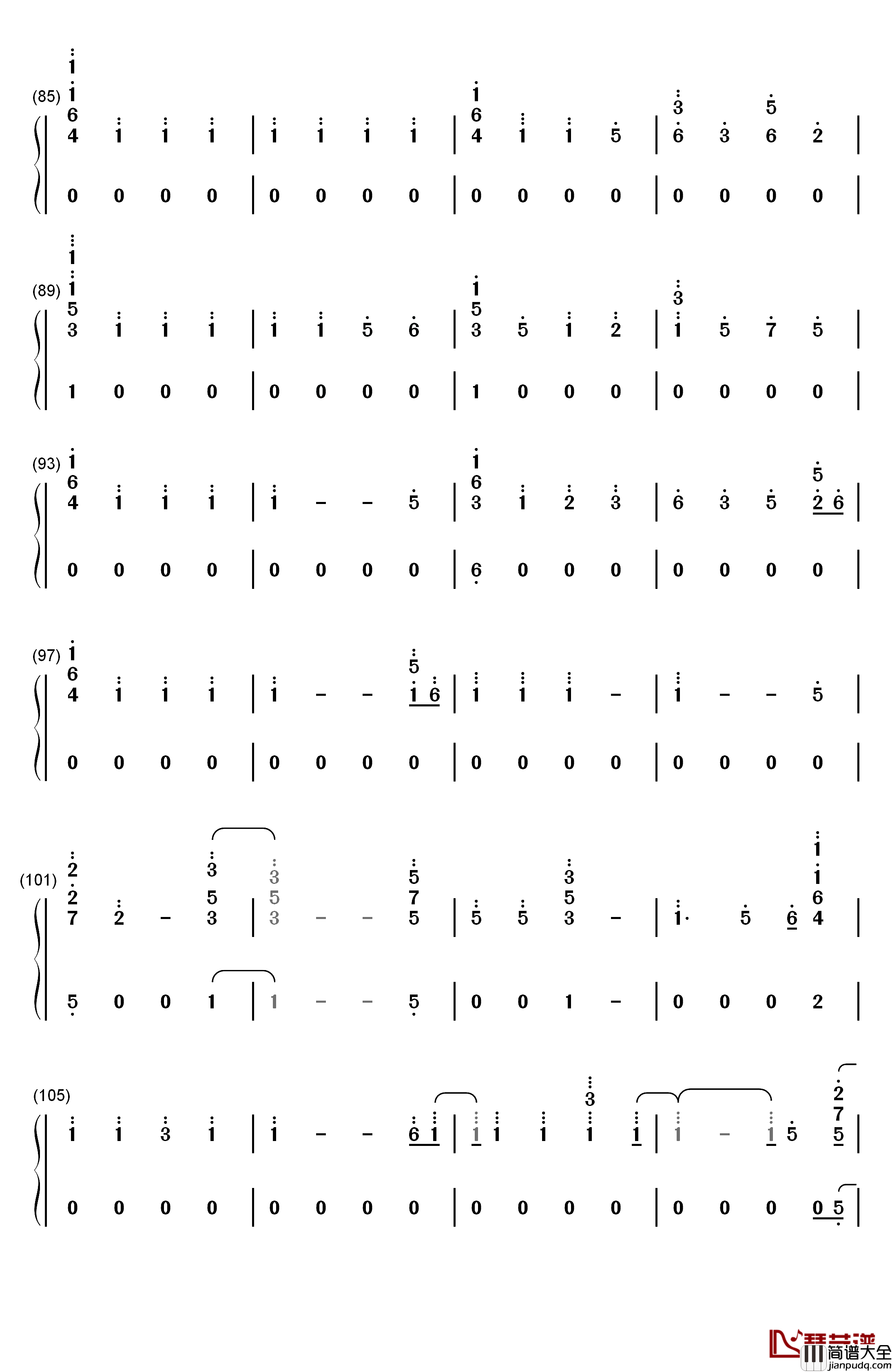 Let_Me钢琴简谱_数字双手_Zayn