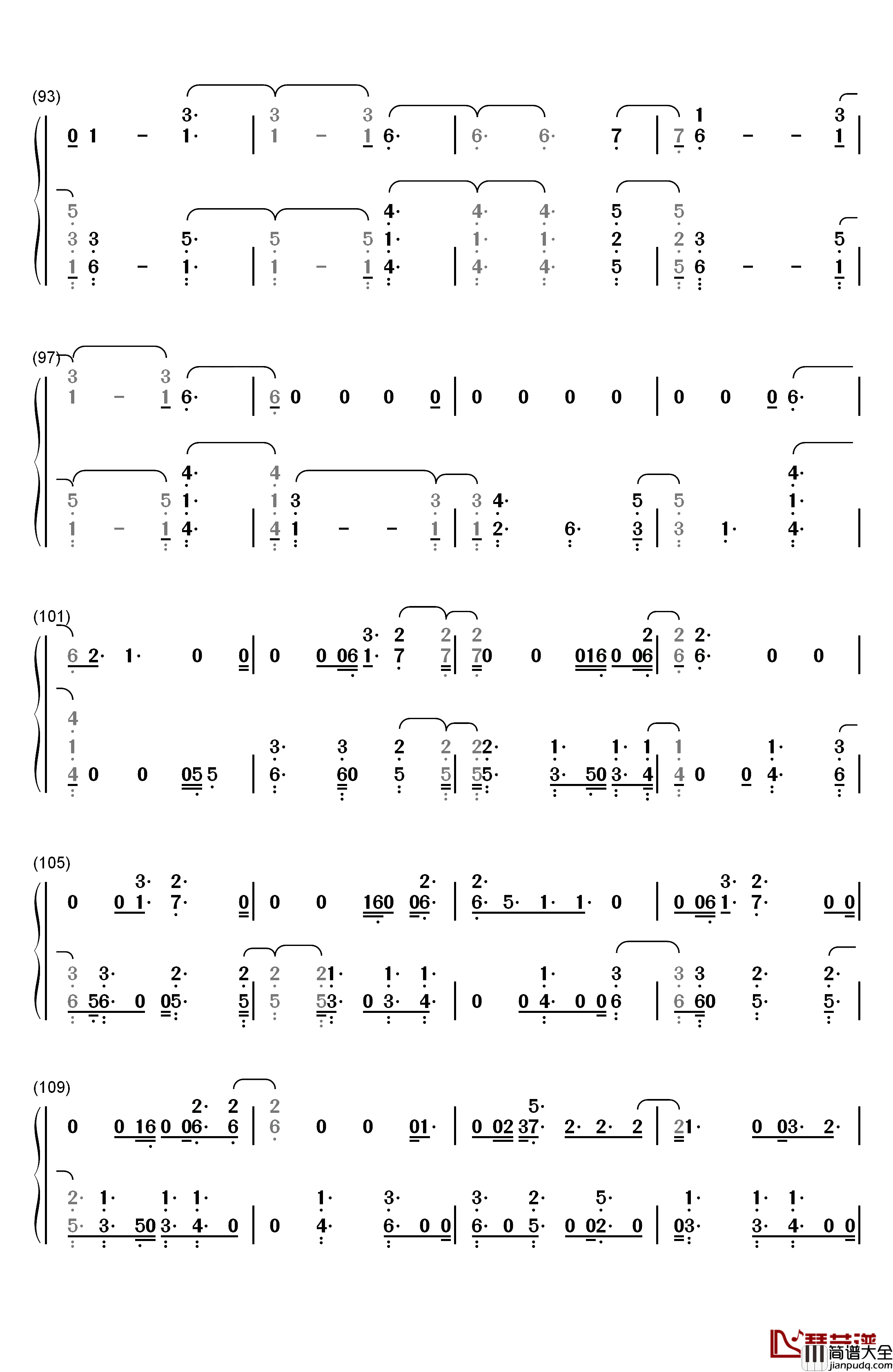 I_Miss_You钢琴简谱_数字双手_Clean_Bandit