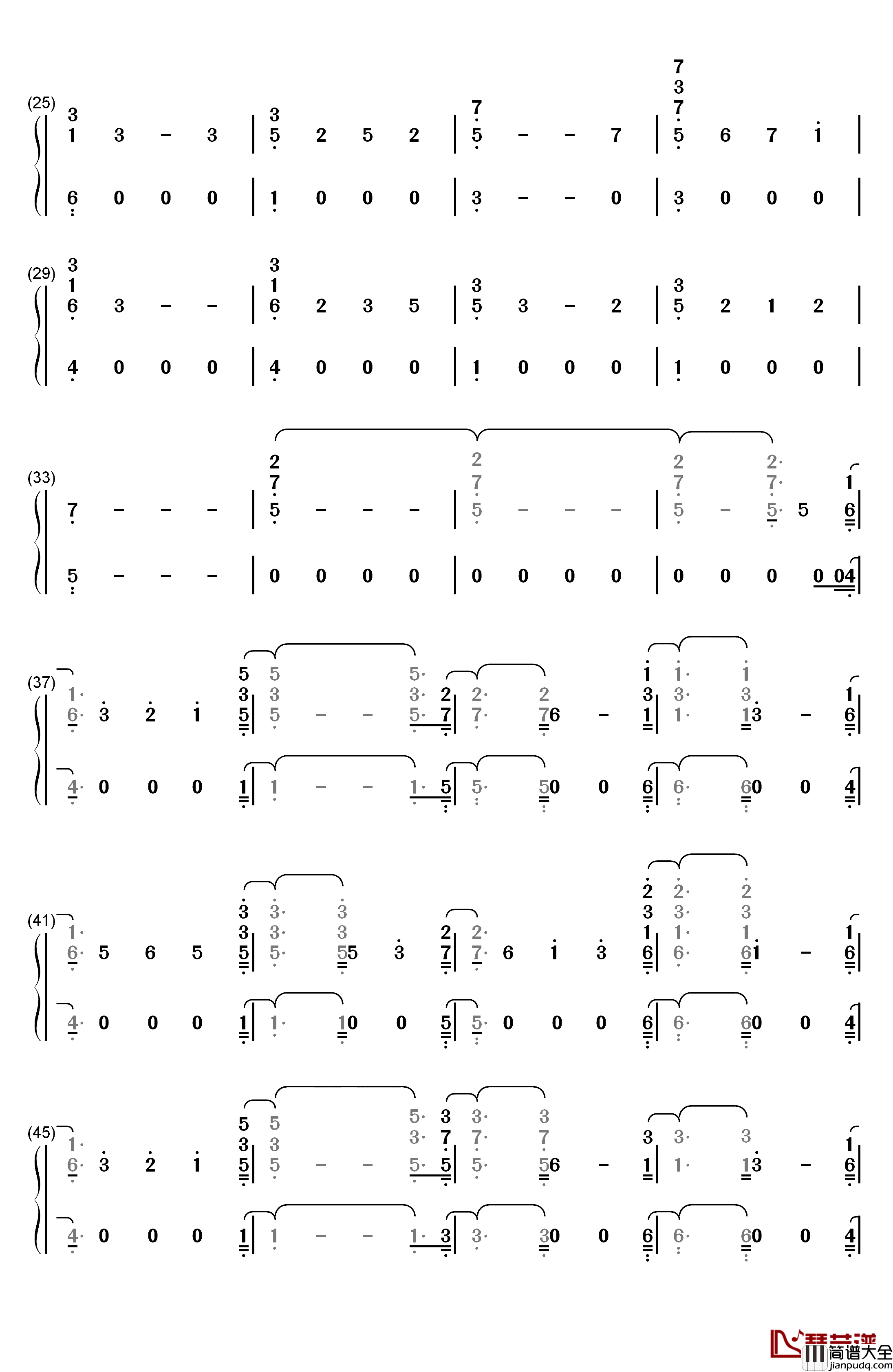Stargazing钢琴简谱_数字双手_Kygo
