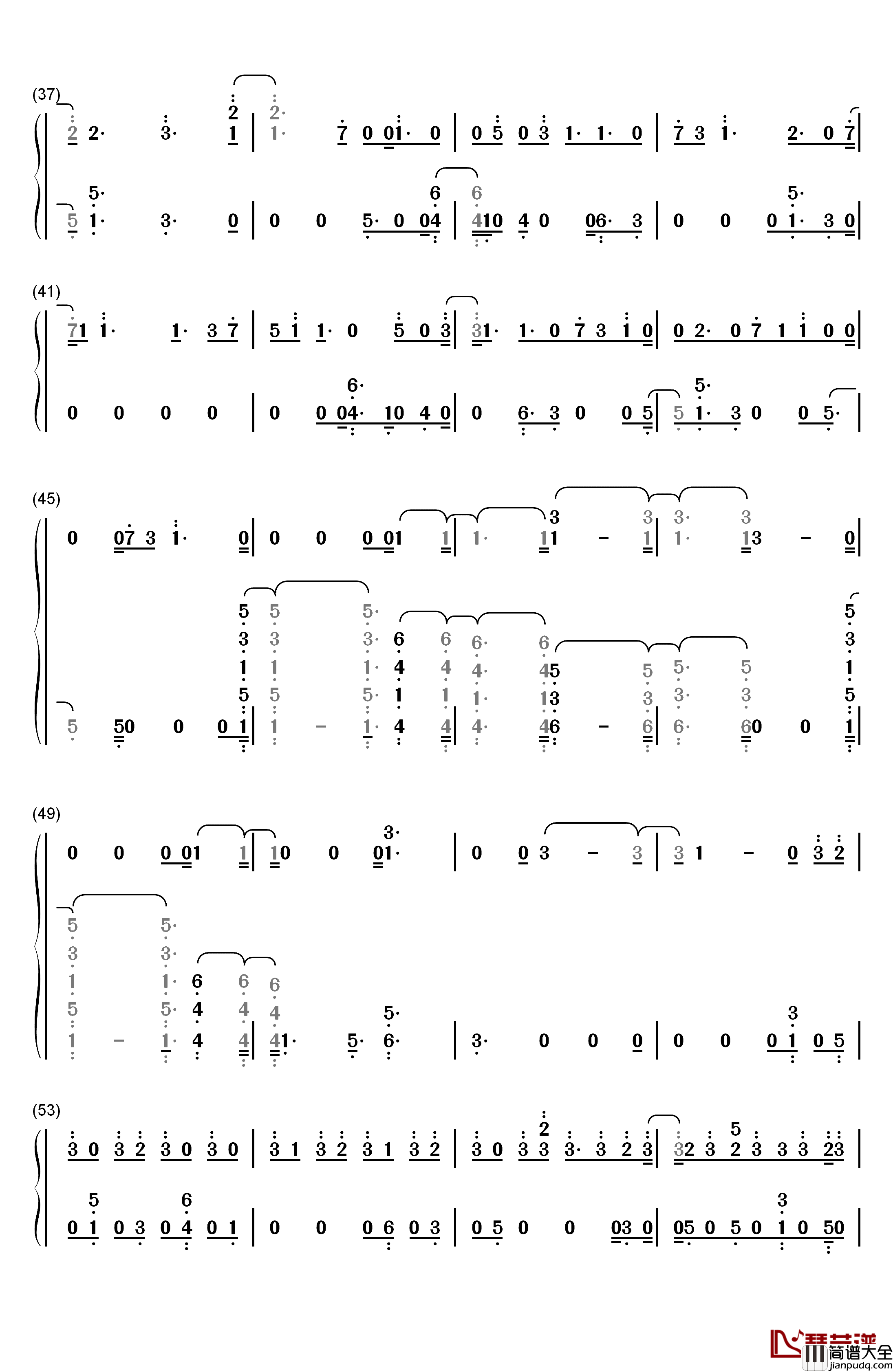 Just_Like_You钢琴简谱_数字双手_Louis_Tomlinson