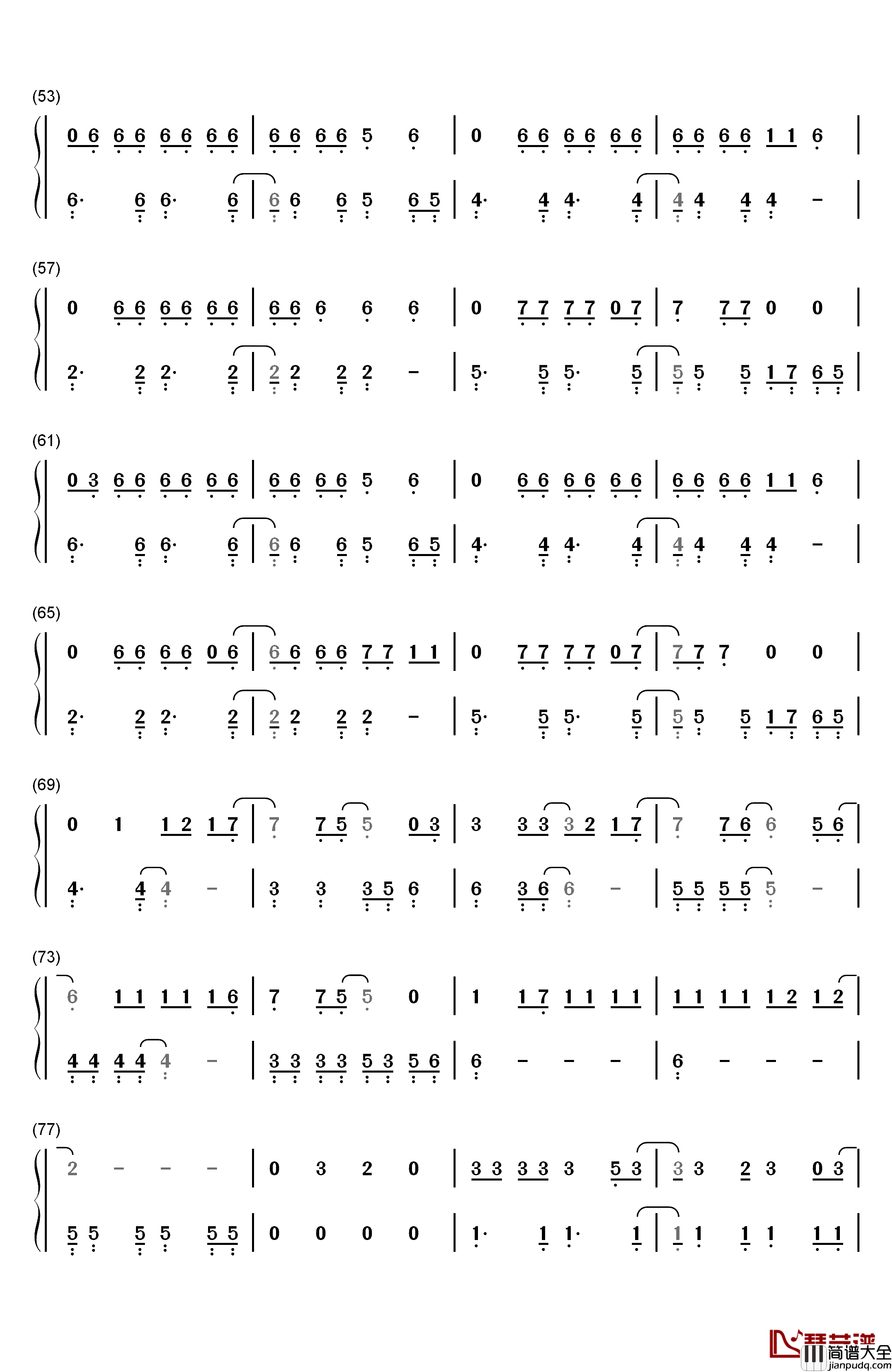 ガラスを割れ钢琴简谱_数字双手_欅坂46