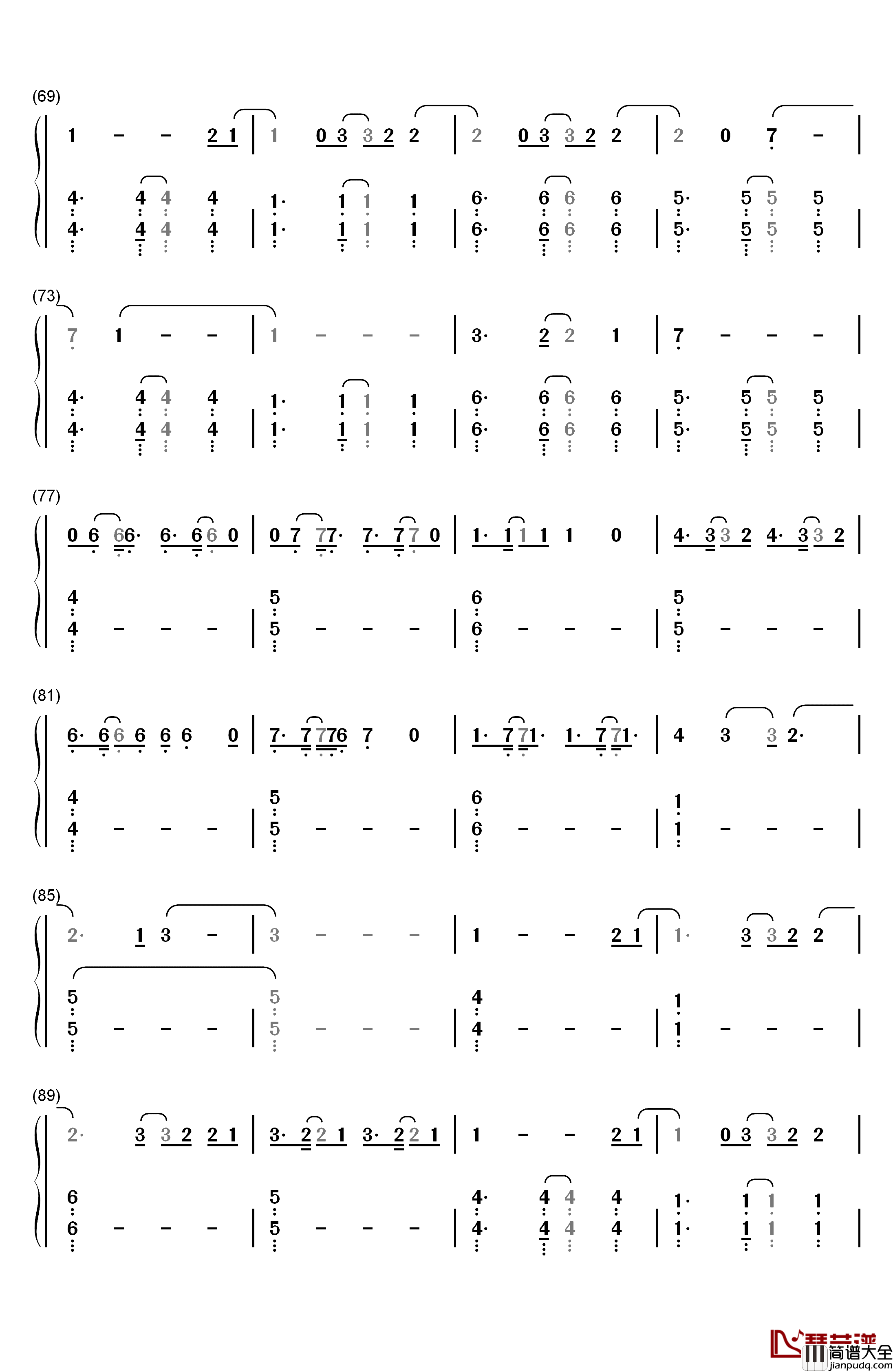 Love_Wins钢琴简谱_数字双手_Carrie_Underwood