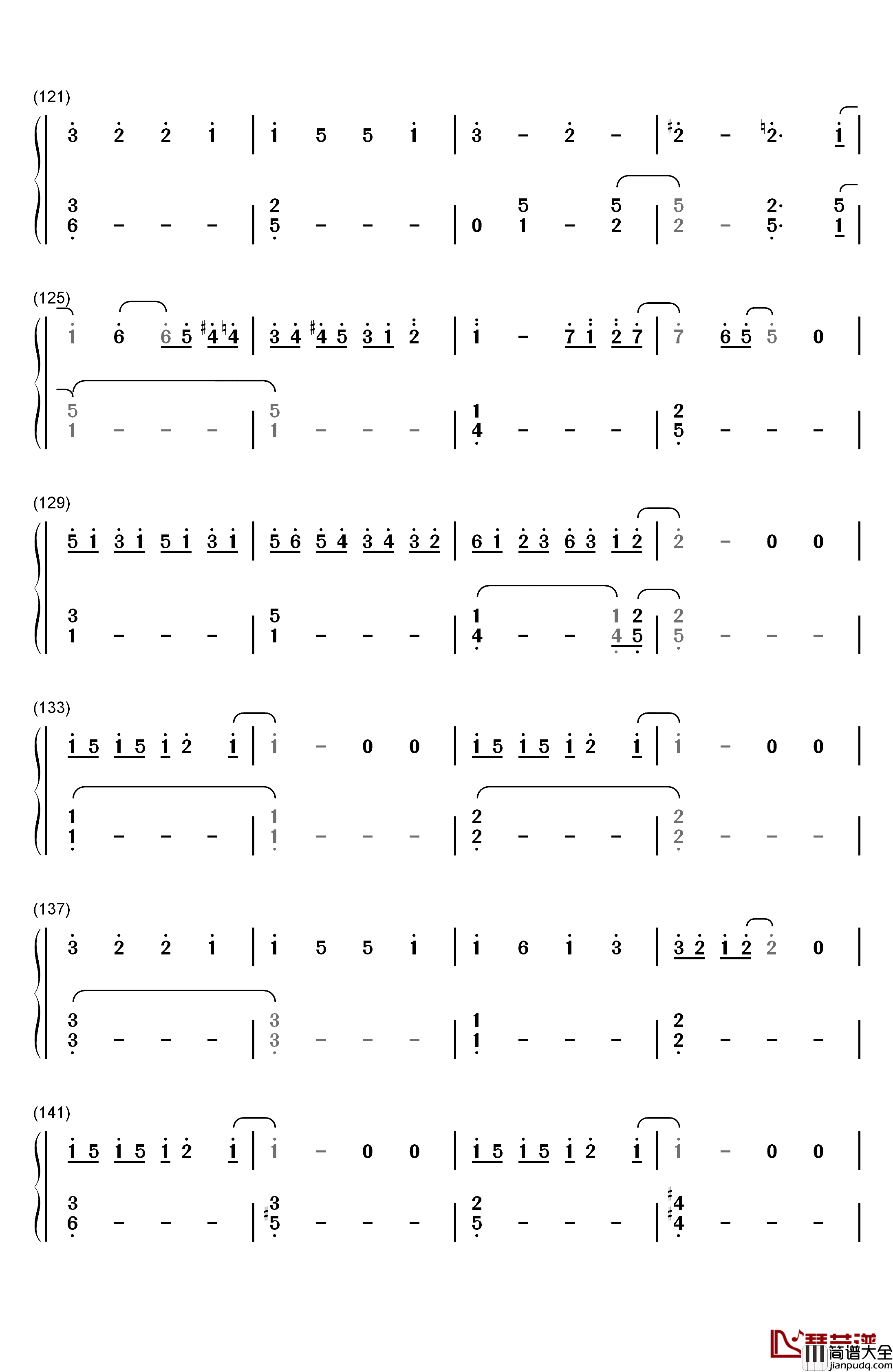 ミッション_健・康・第・イチ钢琴简谱_数字双手_花澤香菜_前野智昭_小野大輔_井上喜久子