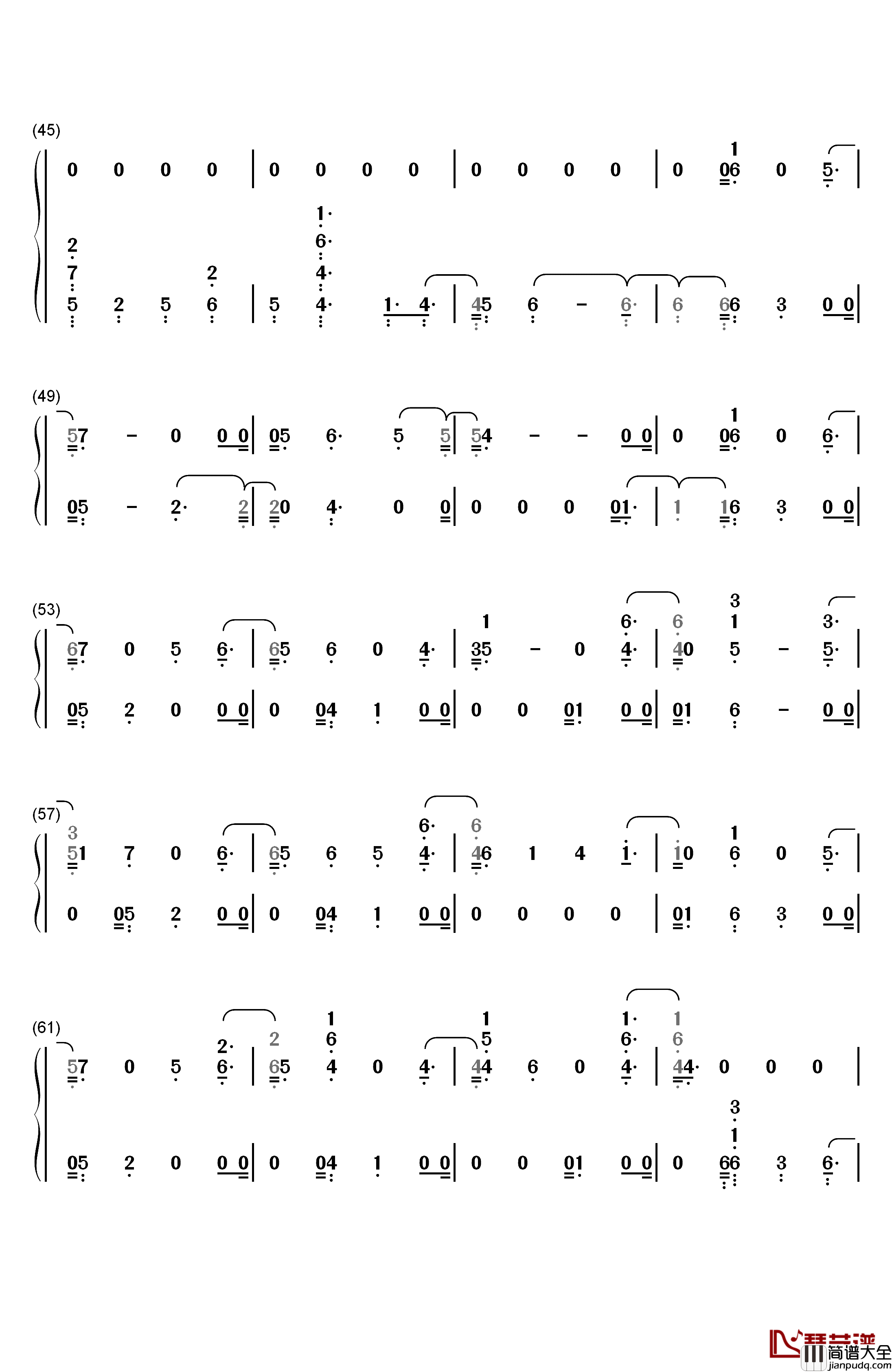 Found_You钢琴简谱_数字双手_Kane_Brown