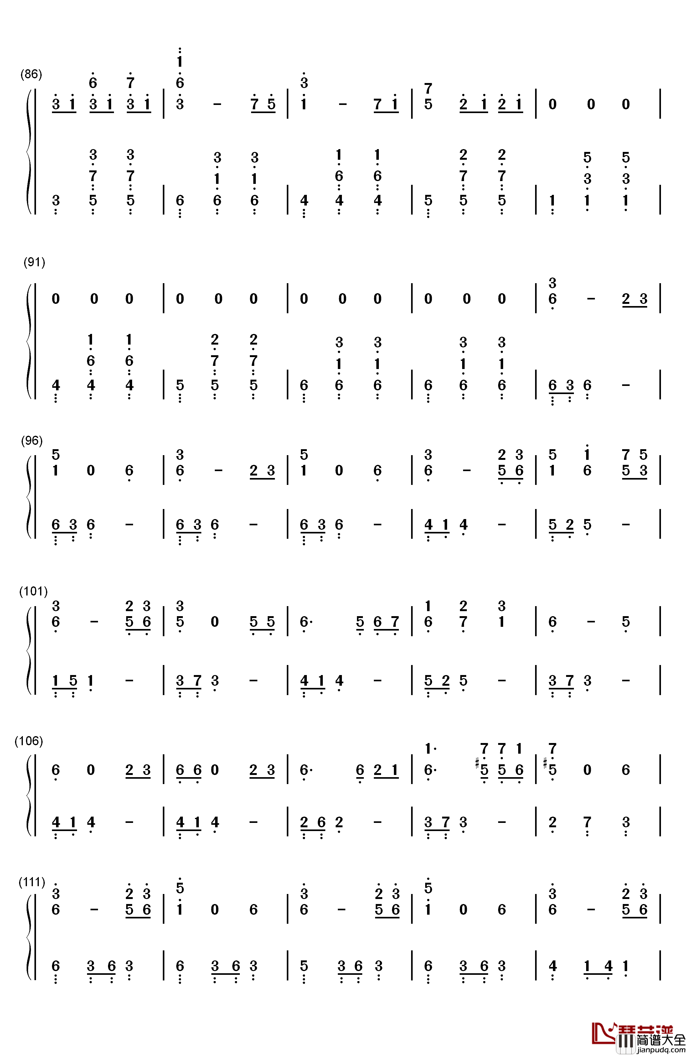 四季折の羽钢琴简谱_数字双手_鏡音リン__鏡音レン