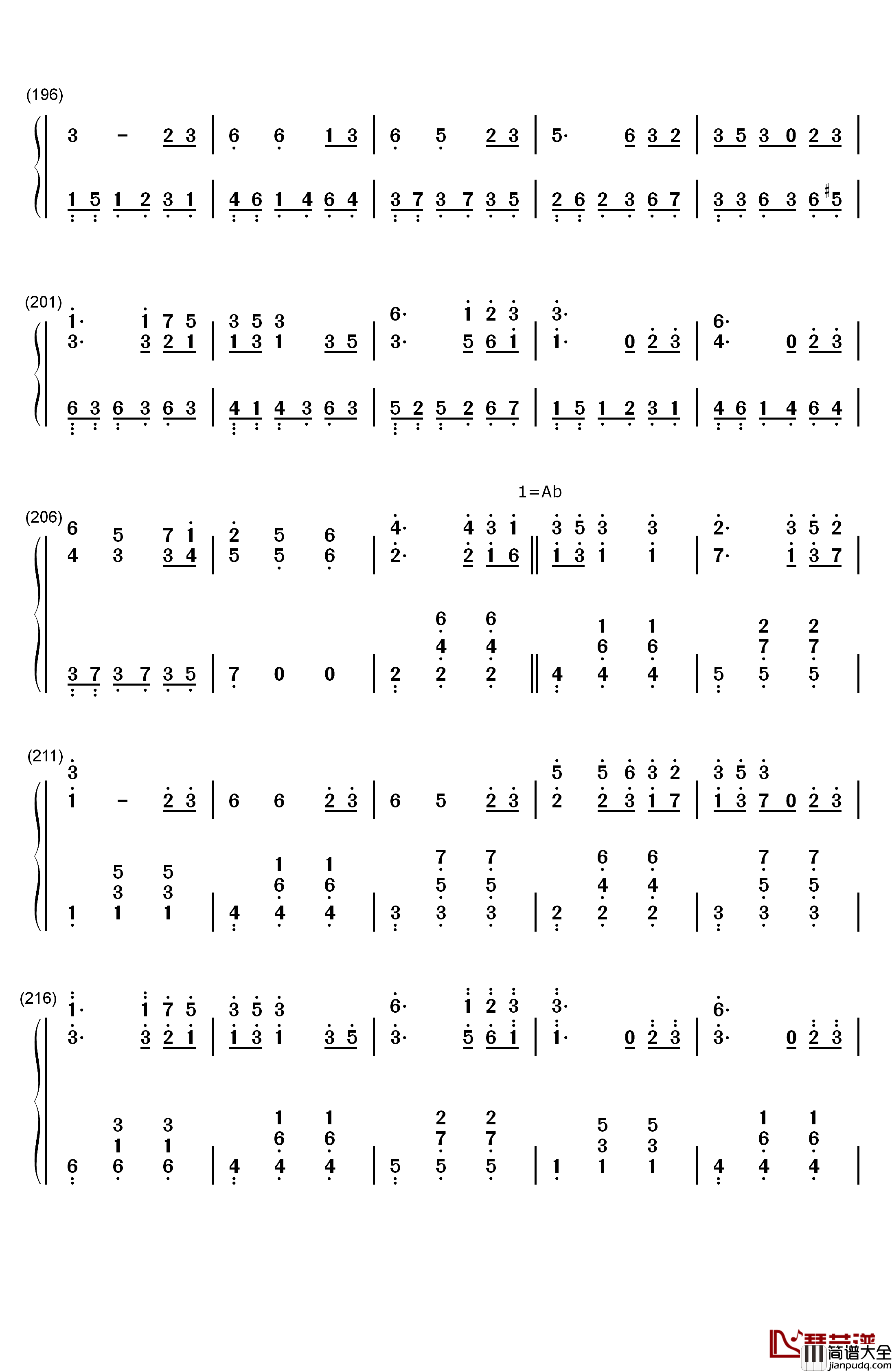 四季折の羽钢琴简谱_数字双手_鏡音リン__鏡音レン