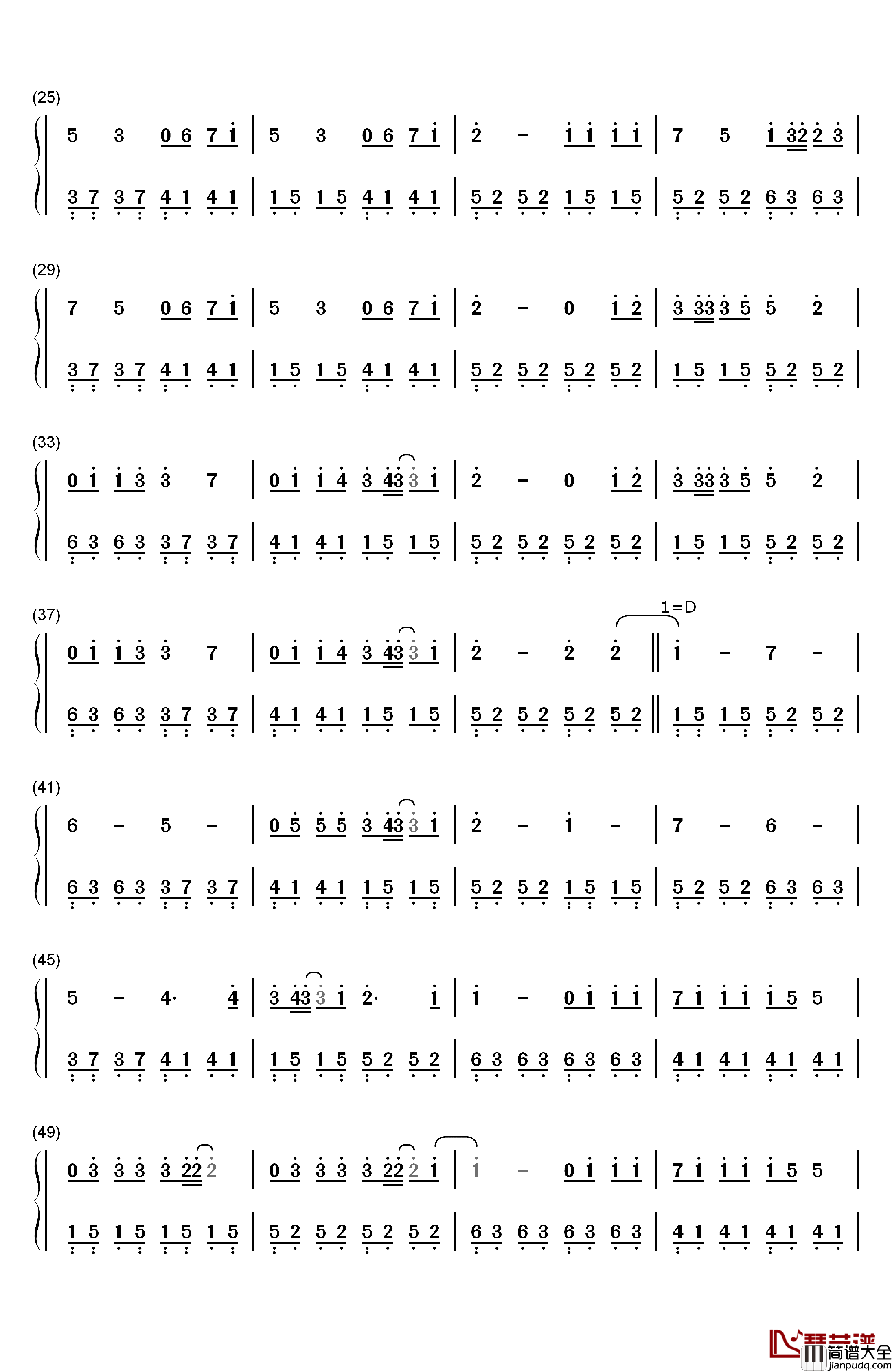 Beautiful_in_White钢琴简谱_数字双手_西域男孩__Westlife