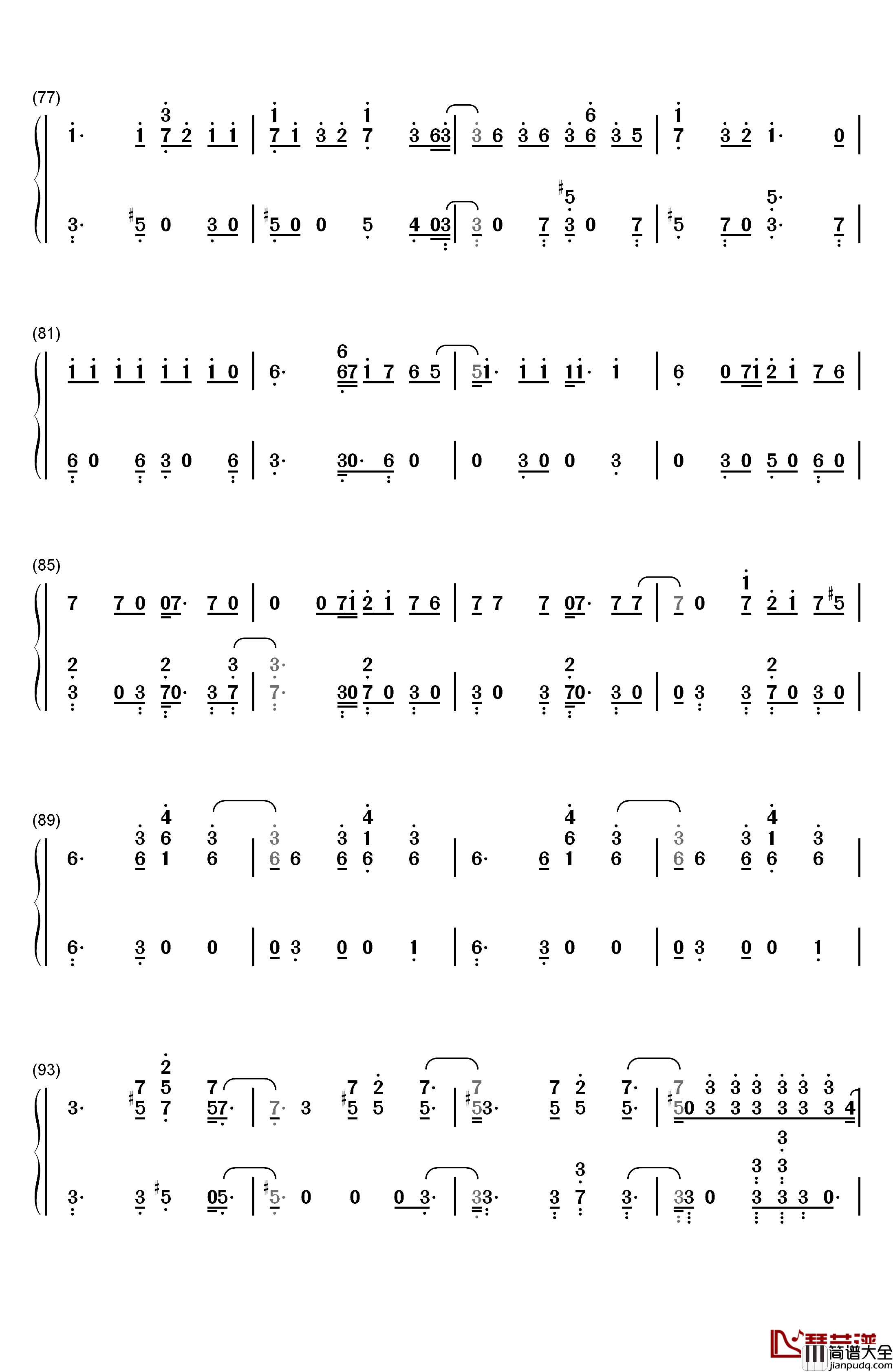 Airplane_pt._2钢琴简谱_数字双手_防弹少年团