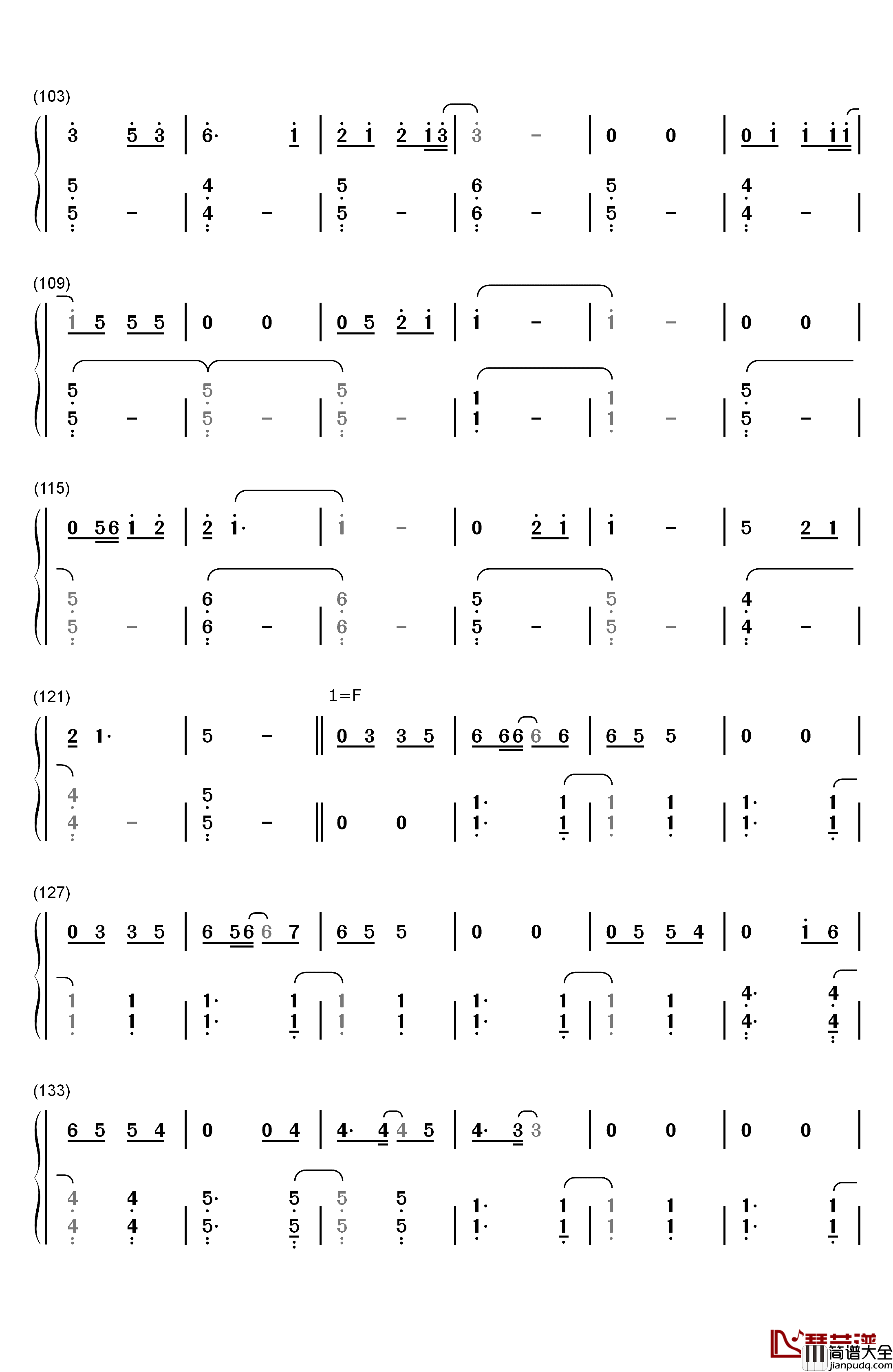 Bedtime_Story钢琴简谱_数字双手_西野加奈