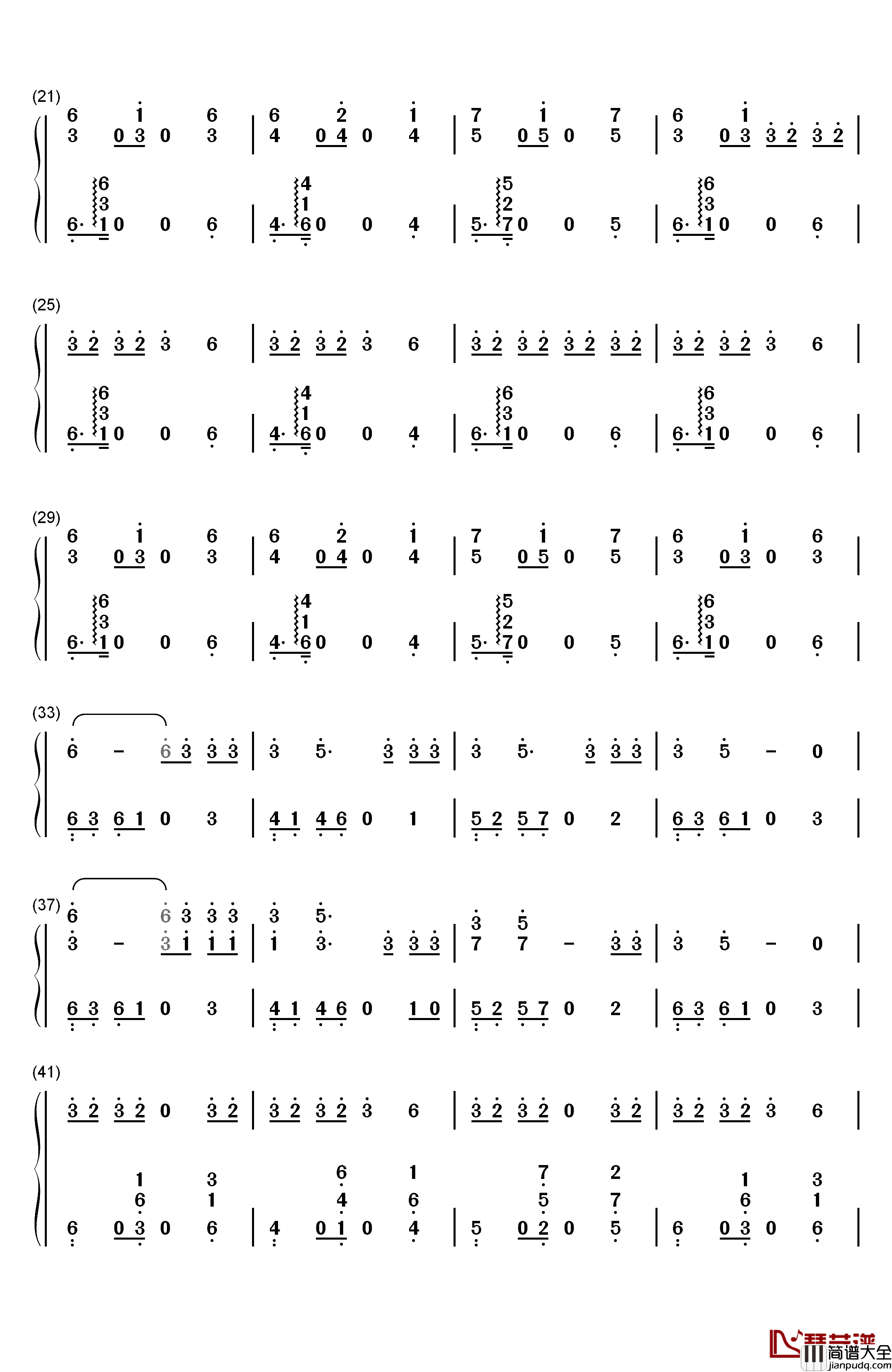 Go_Go钢琴简谱_数字双手_防弹少年团