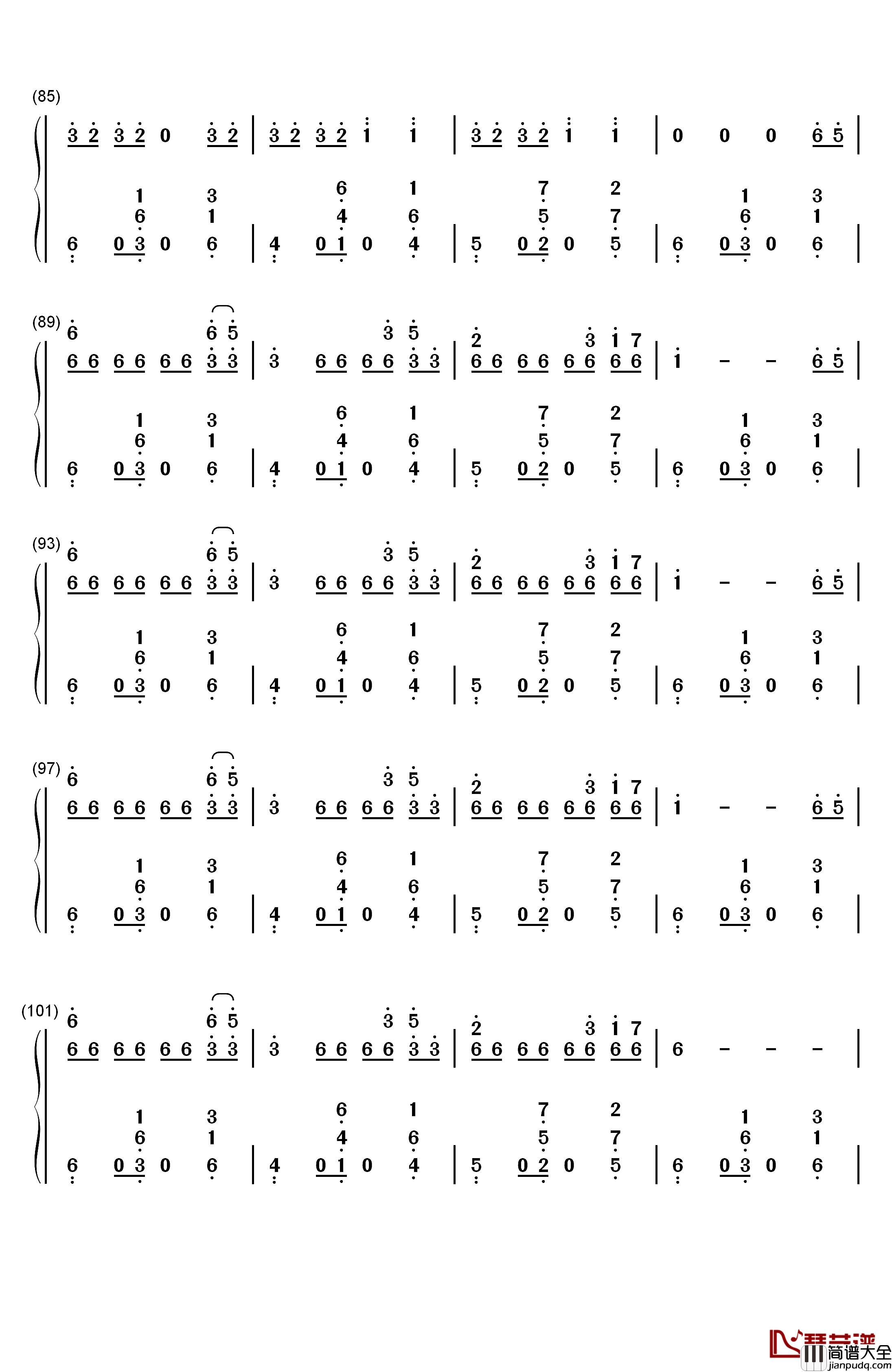 Go_Go钢琴简谱_数字双手_防弹少年团