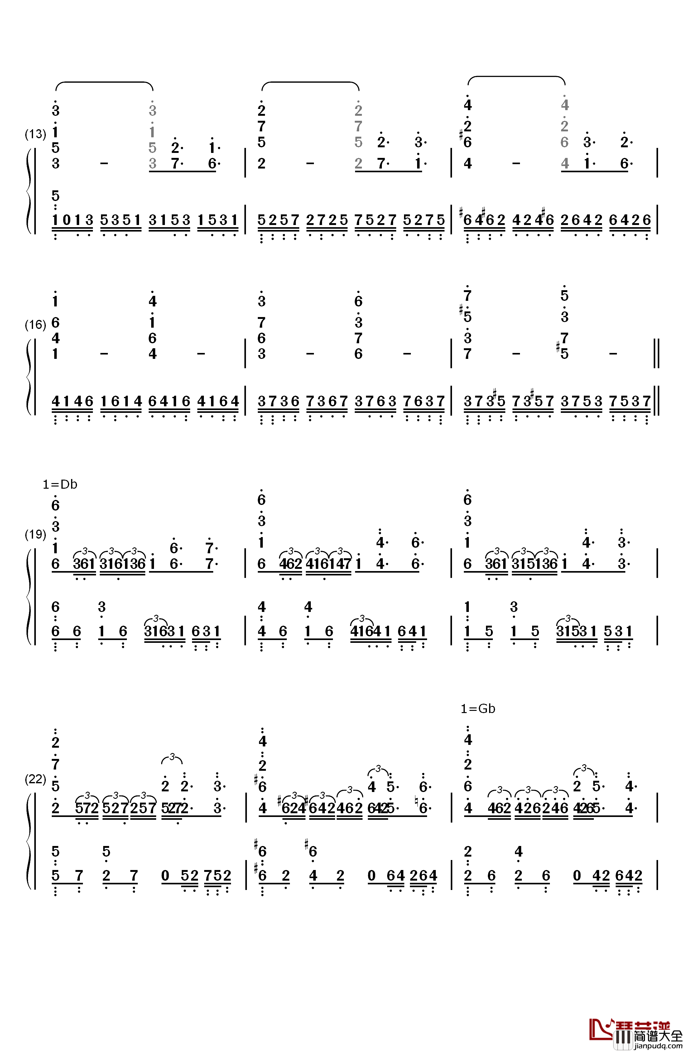 Swordland钢琴简谱_数字双手_梶浦由记