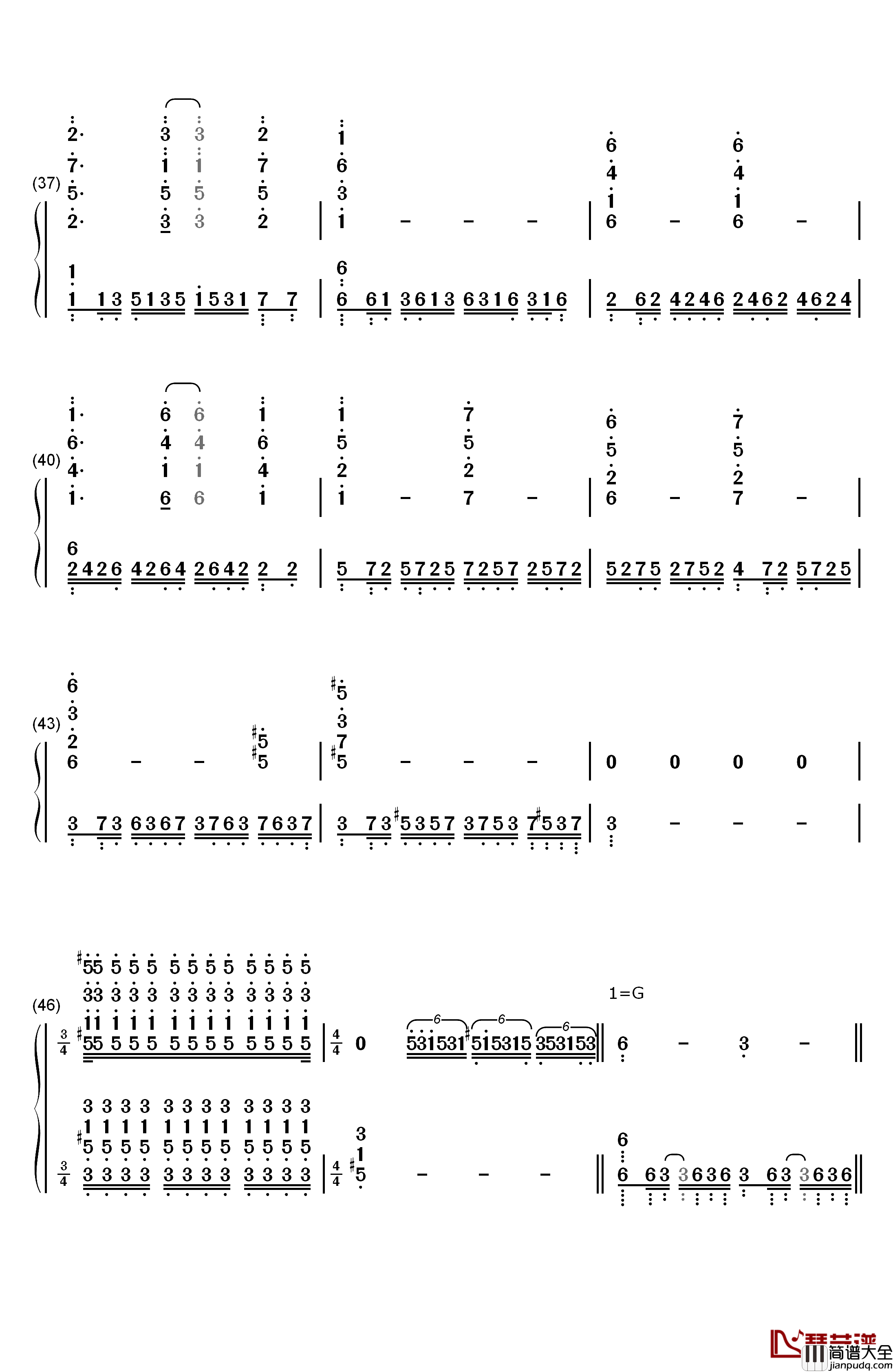 Swordland钢琴简谱_数字双手_梶浦由记