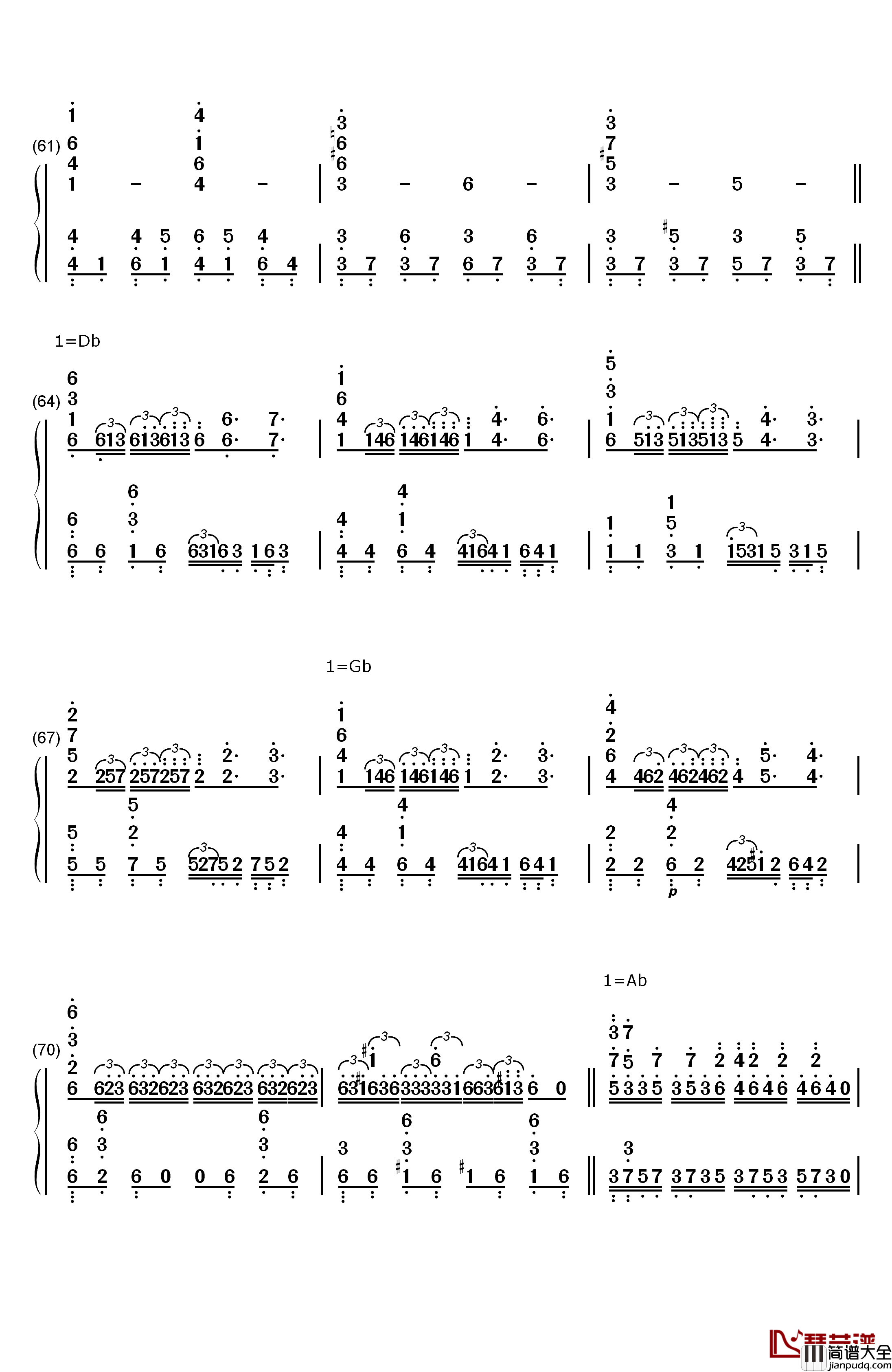 Swordland钢琴简谱_数字双手_梶浦由记