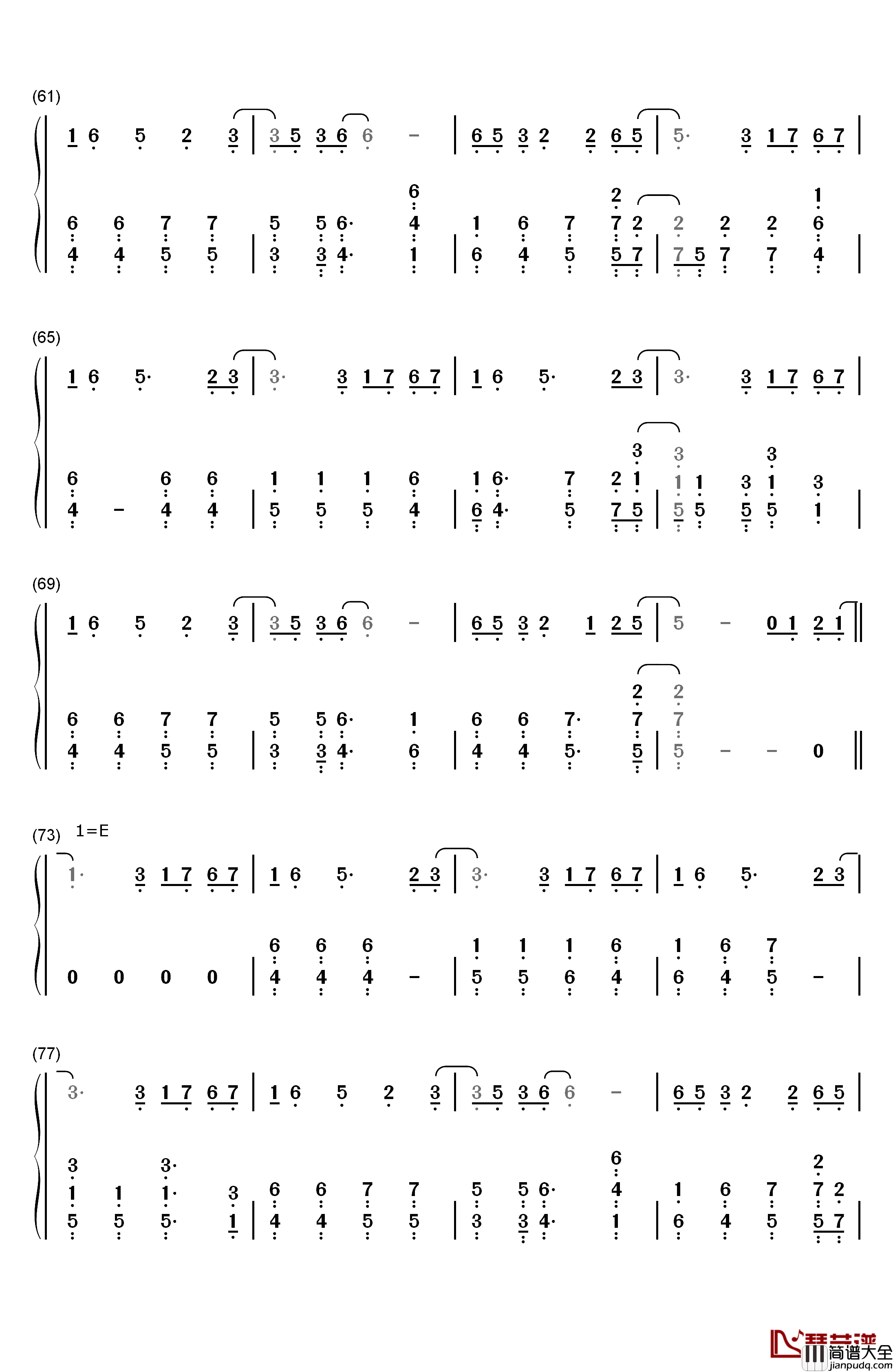 做我自己钢琴简谱_数字双手_王源