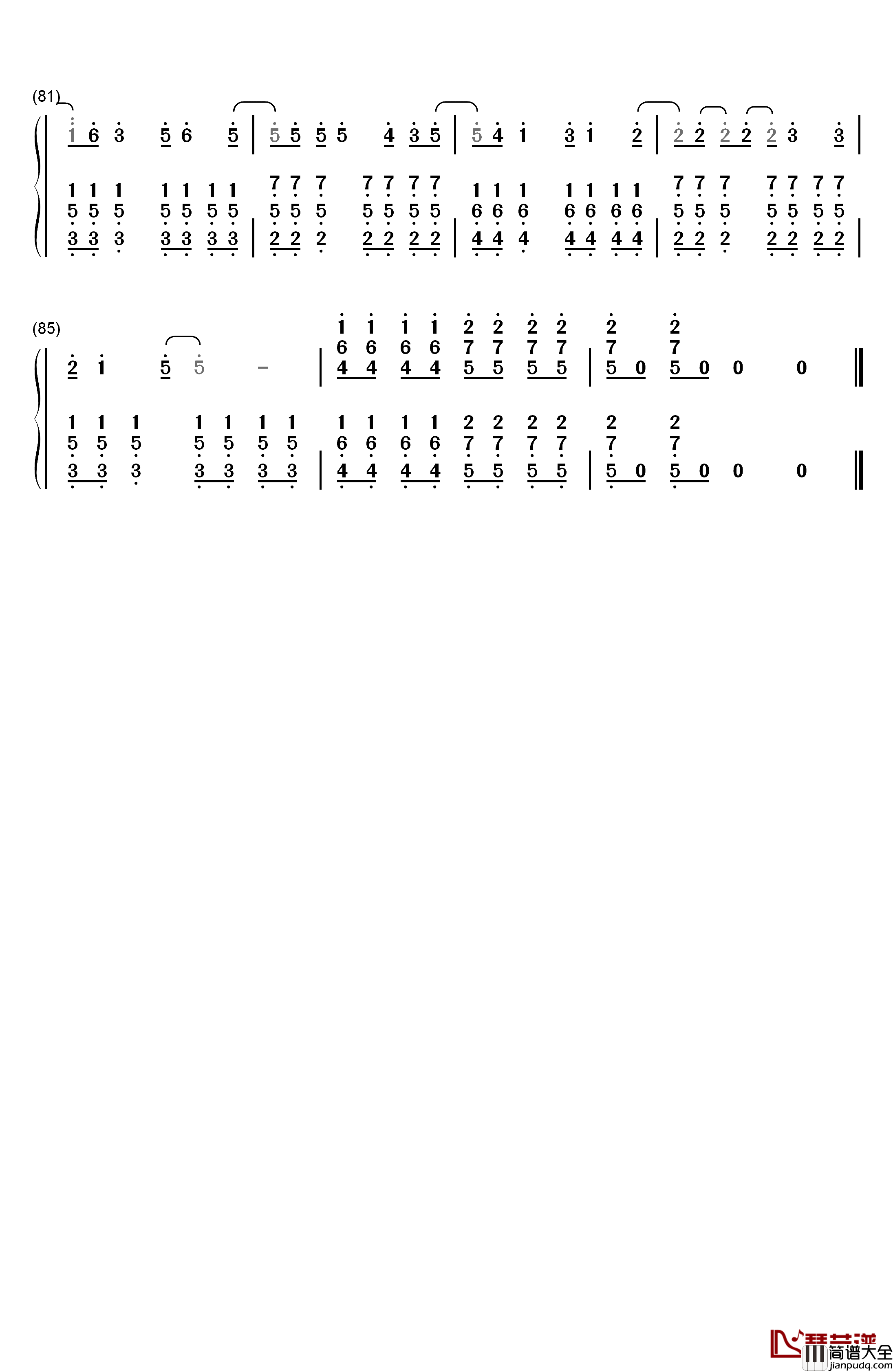 Hooked_on_a_Feeling钢琴简谱_数字双手_Blue_Swede