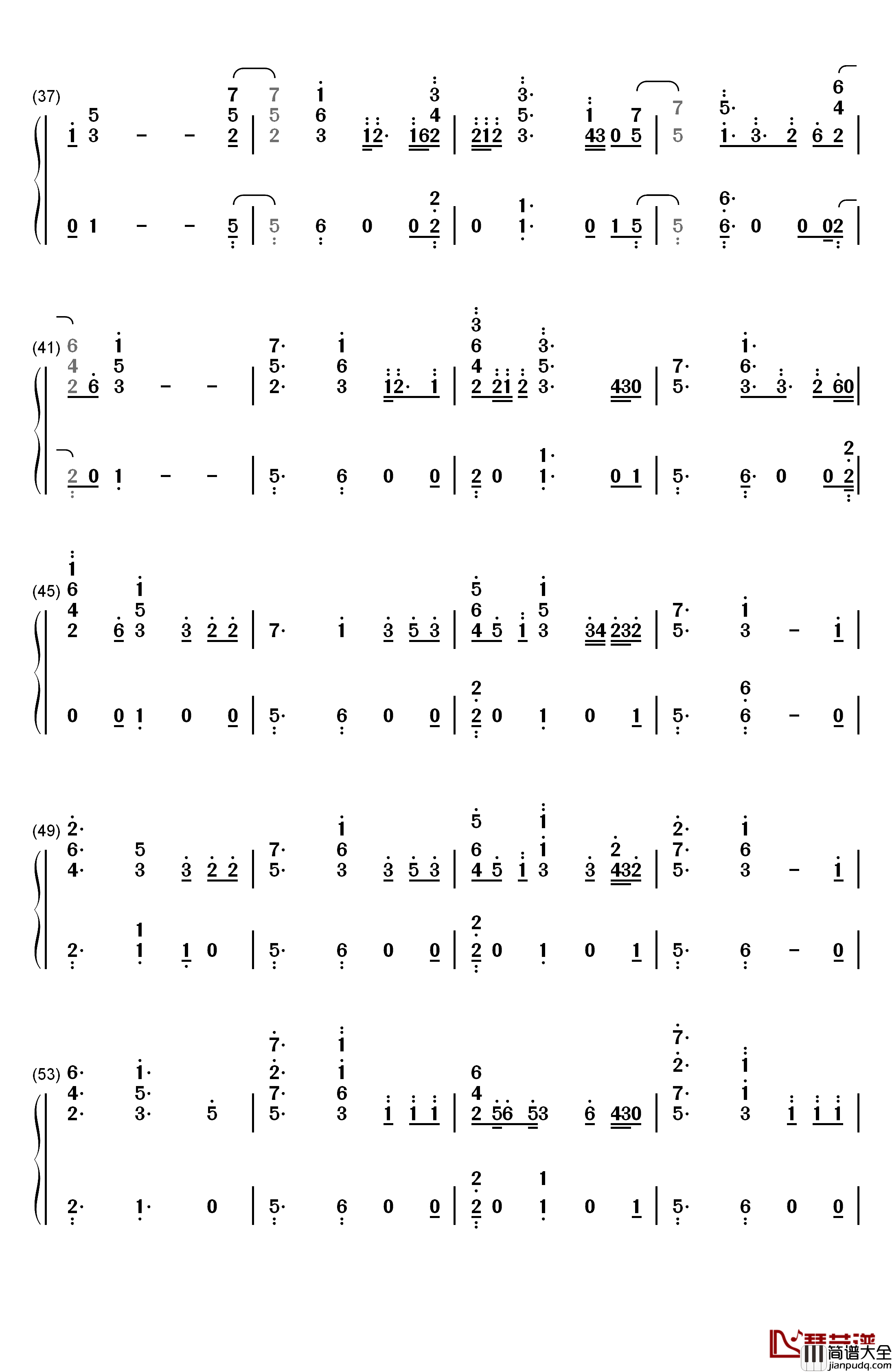 Help_Me_Out钢琴简谱_数字双手_Maroon_5_Julia_Michaels