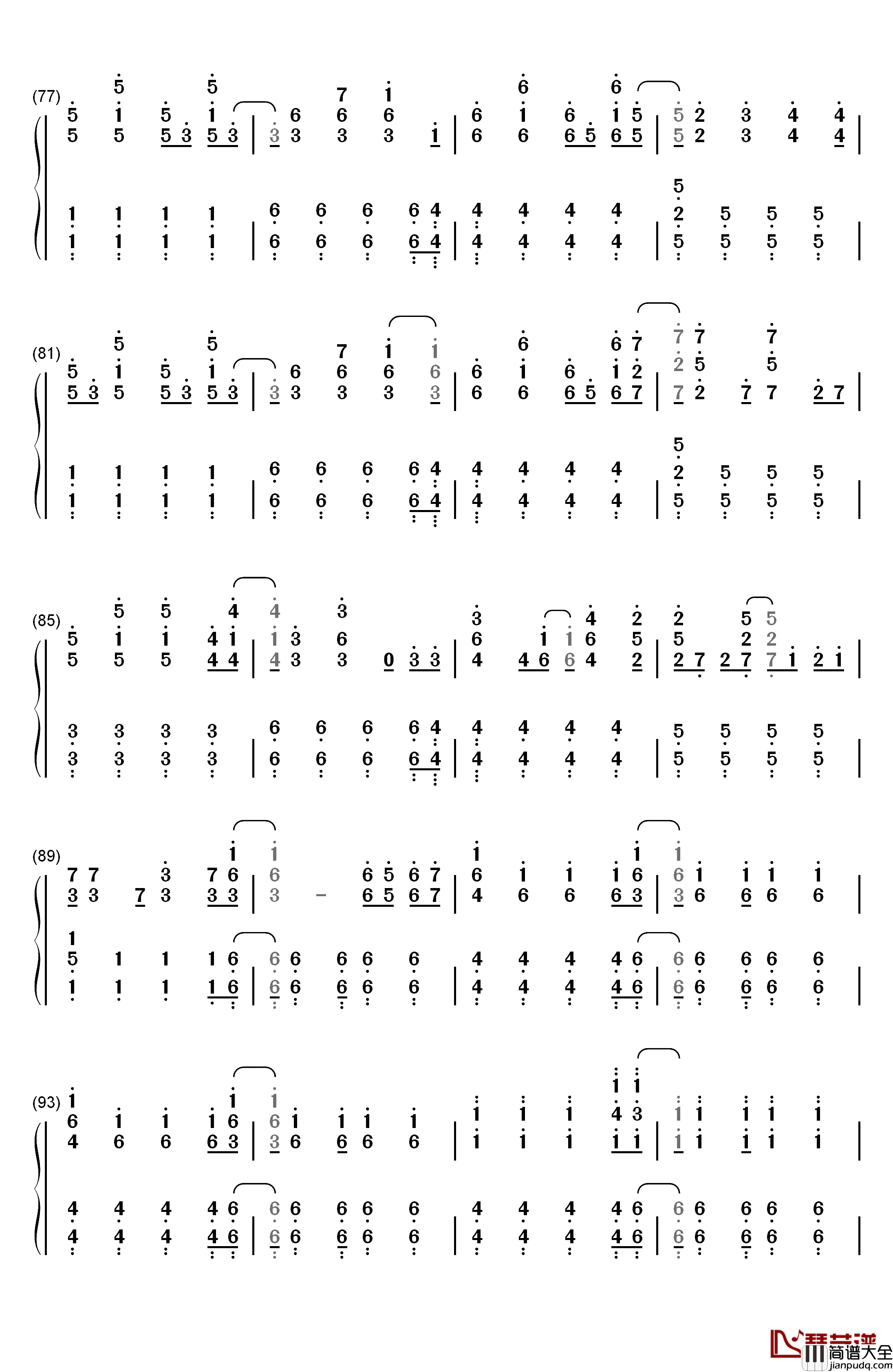 Viva_la_Vida钢琴简谱_数字双手_ColdPlay