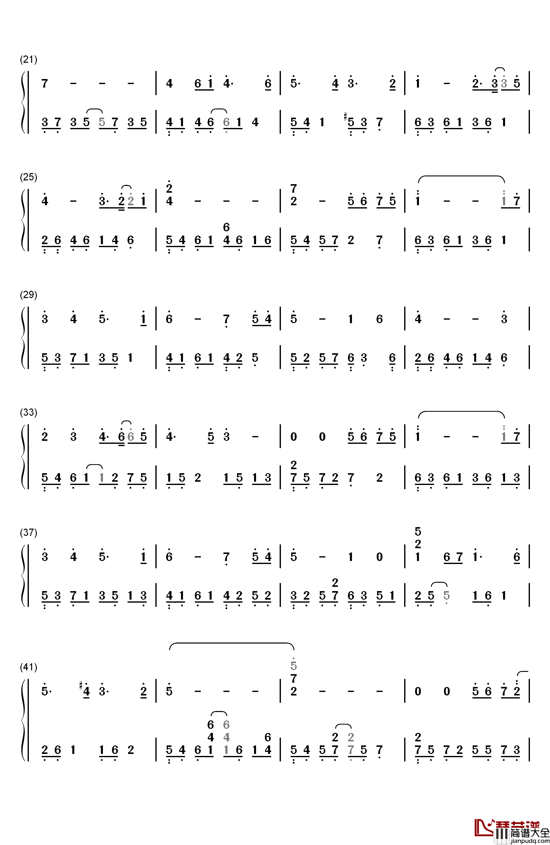 Pastel_Reflections钢琴简谱_数字双手_Kevin_Kern