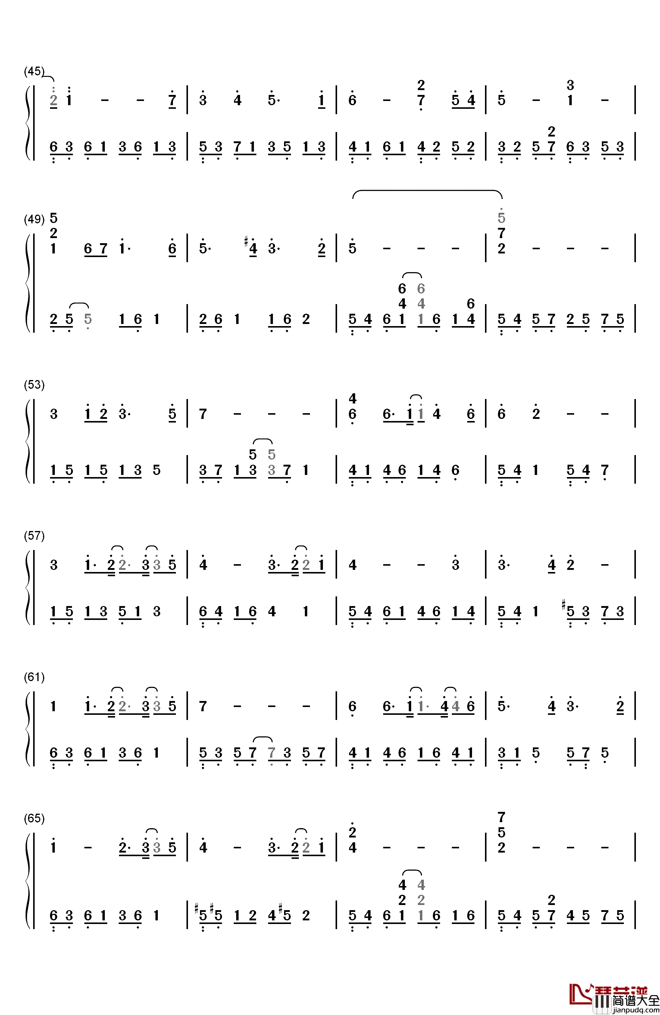 Pastel_Reflections钢琴简谱_数字双手_Kevin_Kern