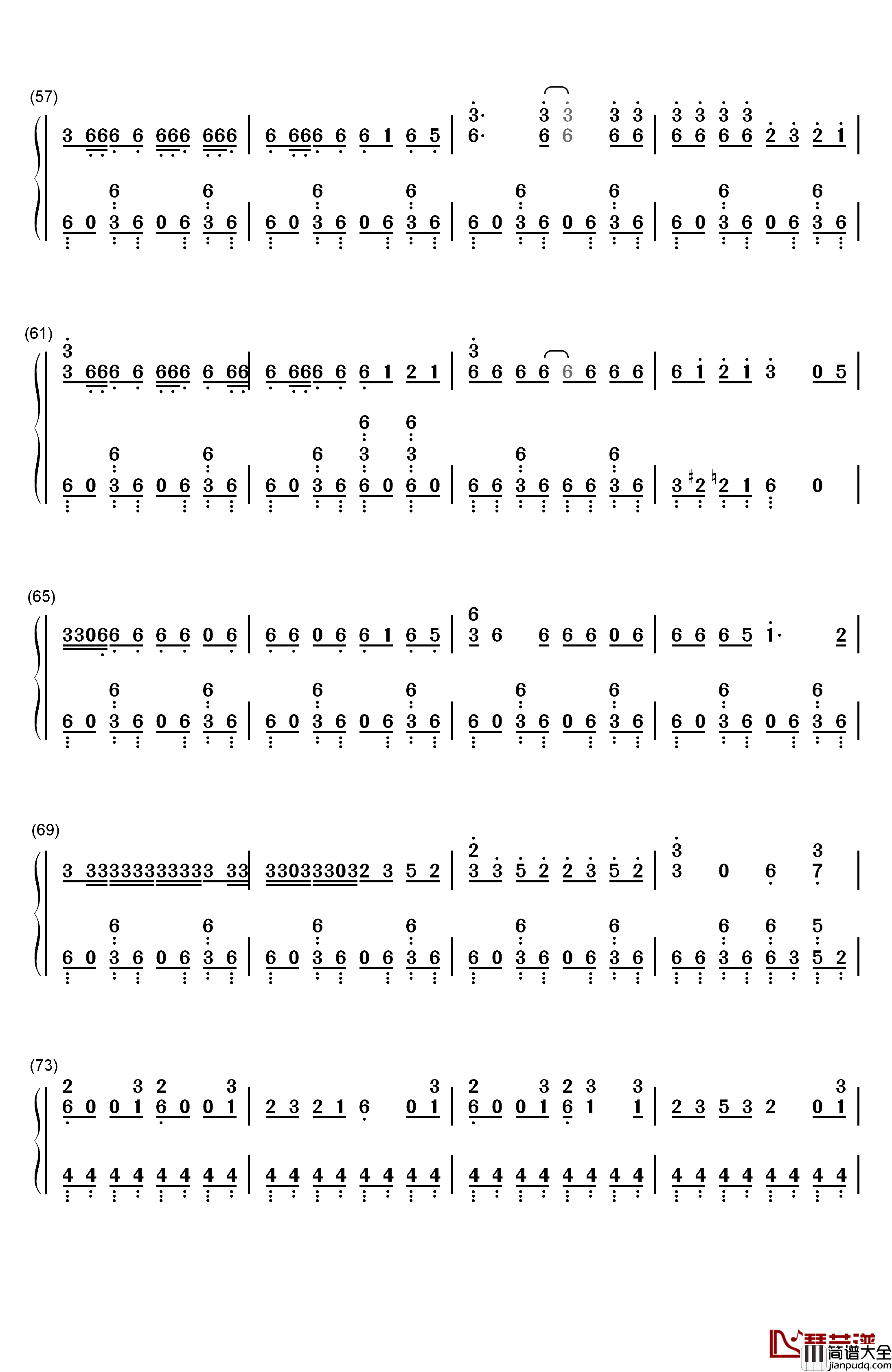 インビジブル钢琴简谱_数字双手_GUMI_&镜音リン