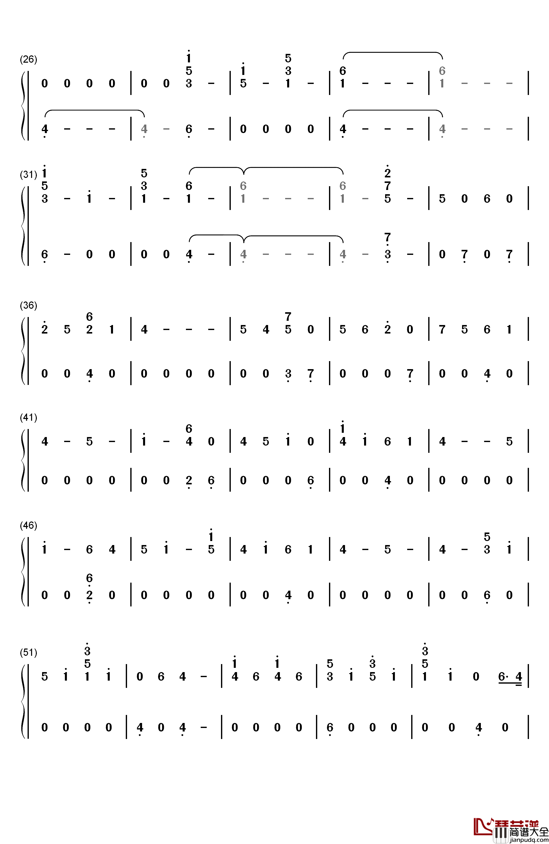 Hostage钢琴简谱_数字双手_Billie_Eilish