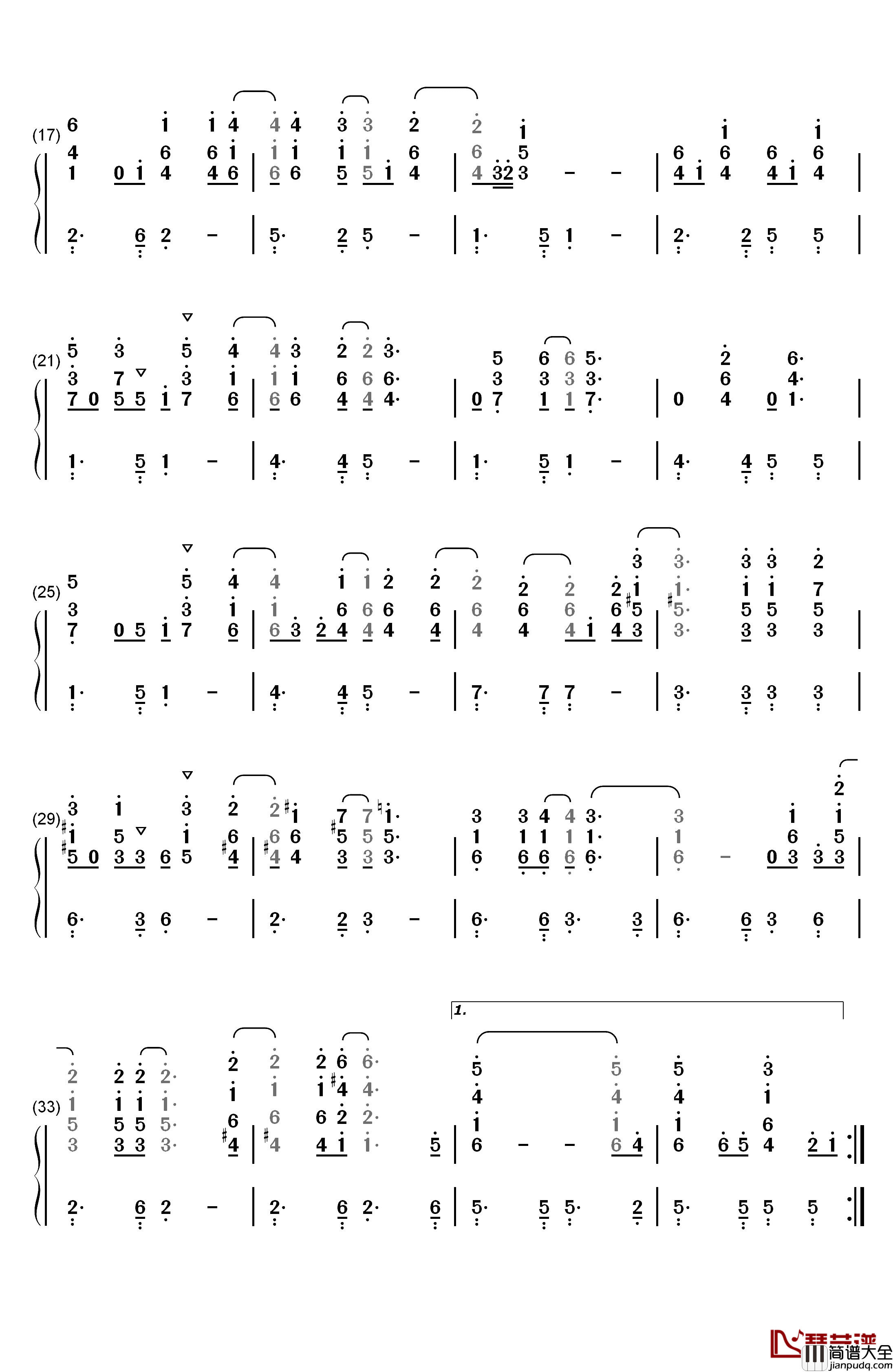 You_Are_The_Sunshine_Of_My_Life钢琴简谱_数字双手_Stevie_Wonder