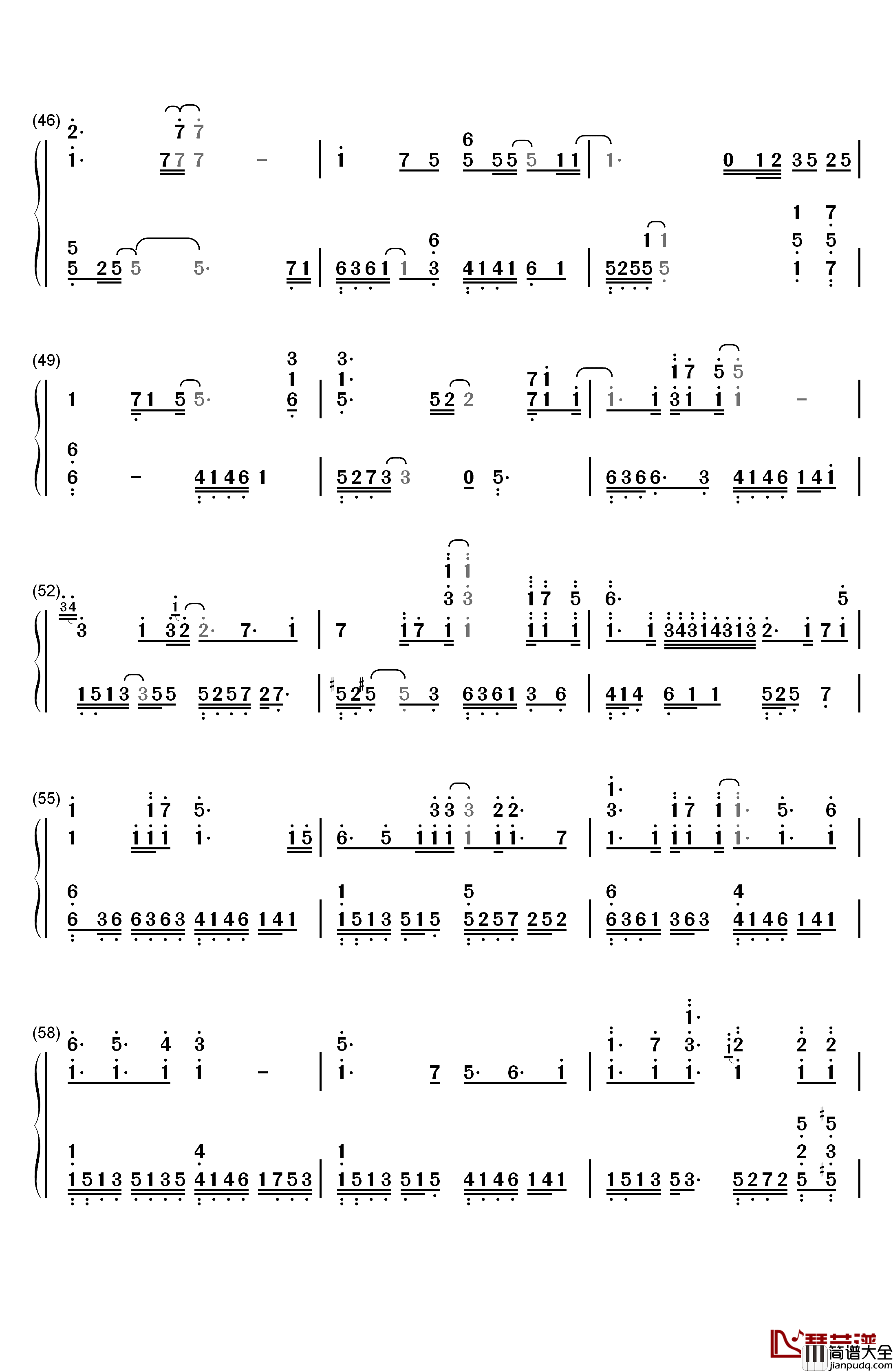Hold_On_a_Little_Longer钢琴简谱_数字双手_Xeuphoria