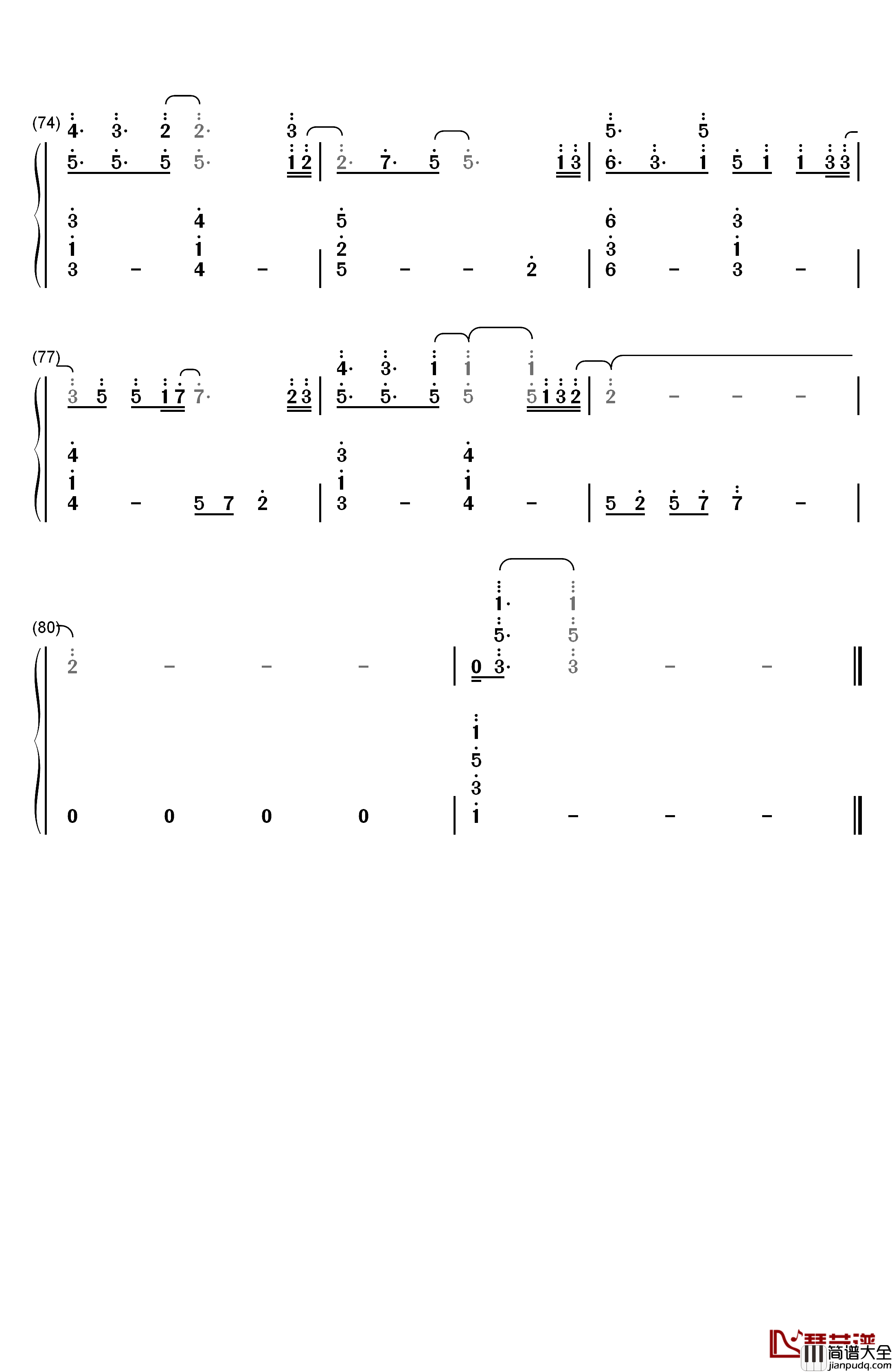 Hold_On_a_Little_Longer钢琴简谱_数字双手_Xeuphoria