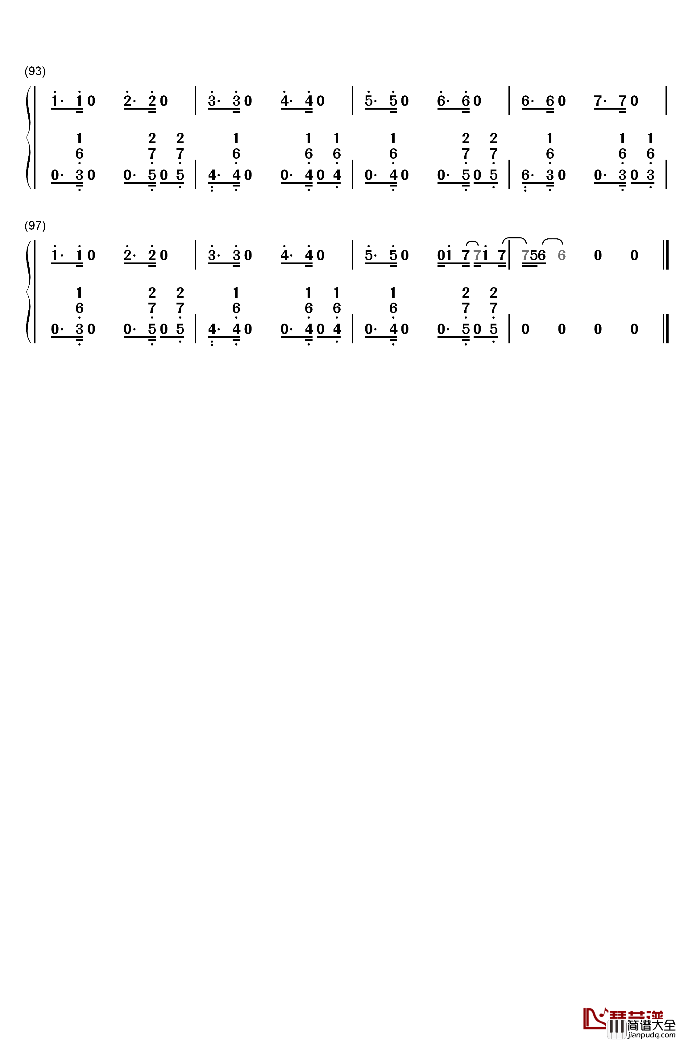 New_Rules钢琴简谱_数字双手_Dua_Lipa