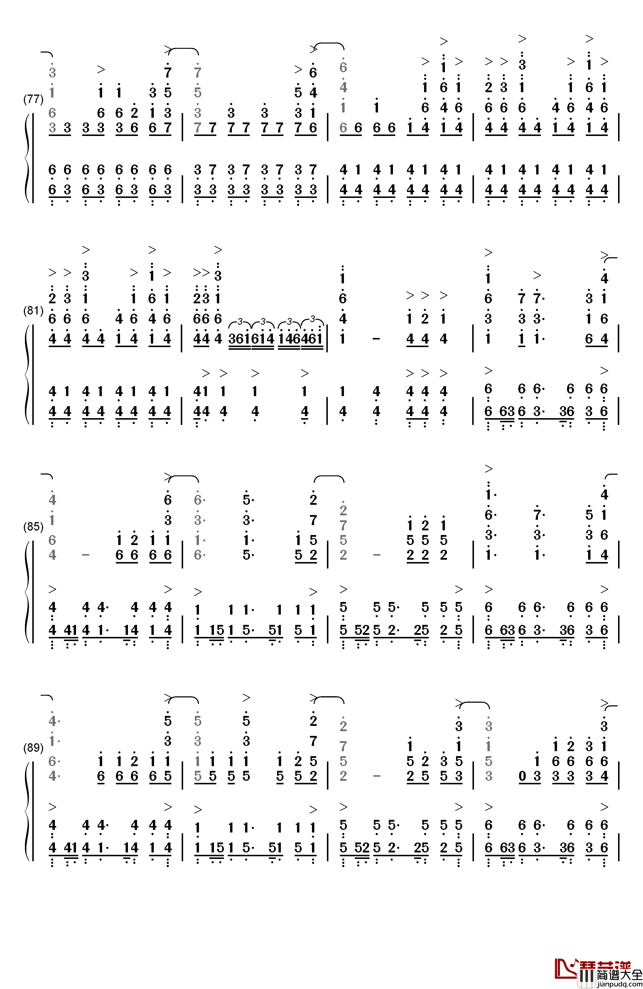 Rewrite_The_Stars钢琴简谱_数字双手_Zac_Efron_Zendaya