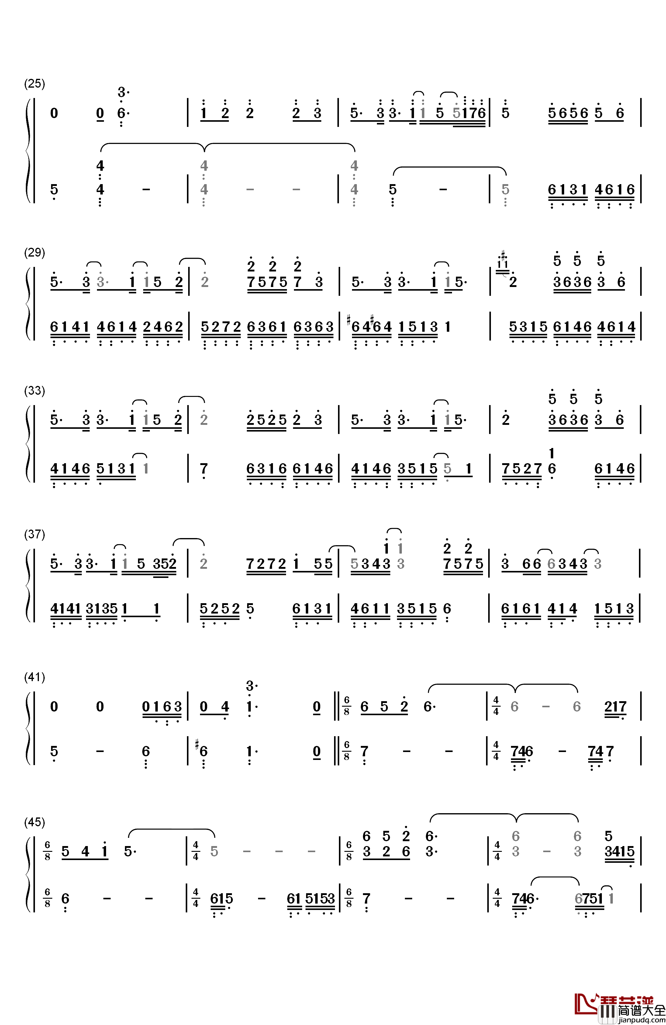Hope钢琴简谱_数字双手_麻枝准