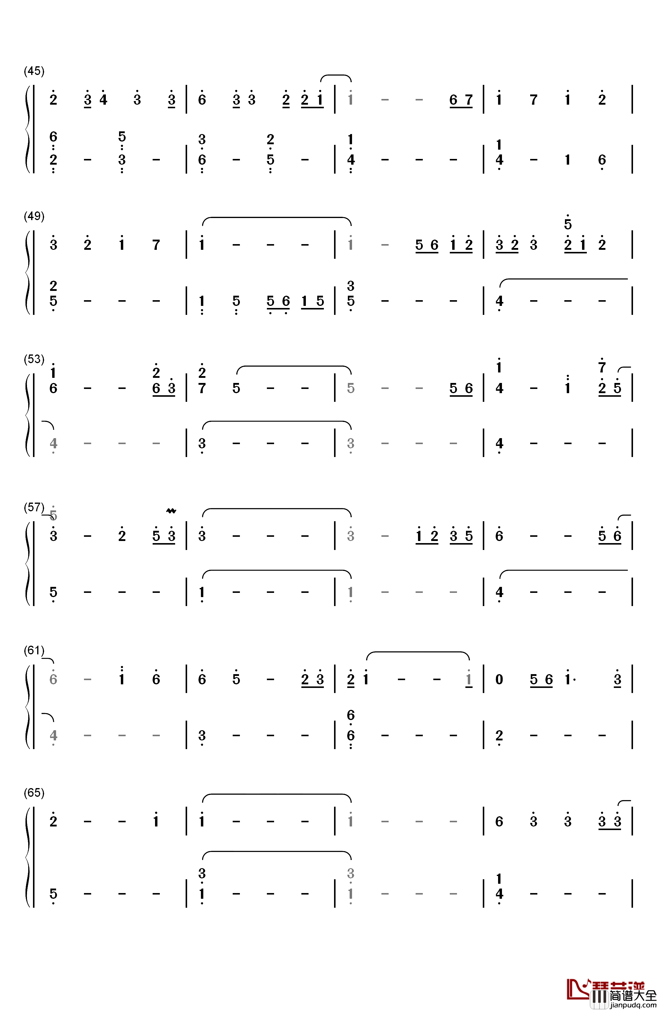 彗星的眼泪钢琴简谱_数字双手_金莎
