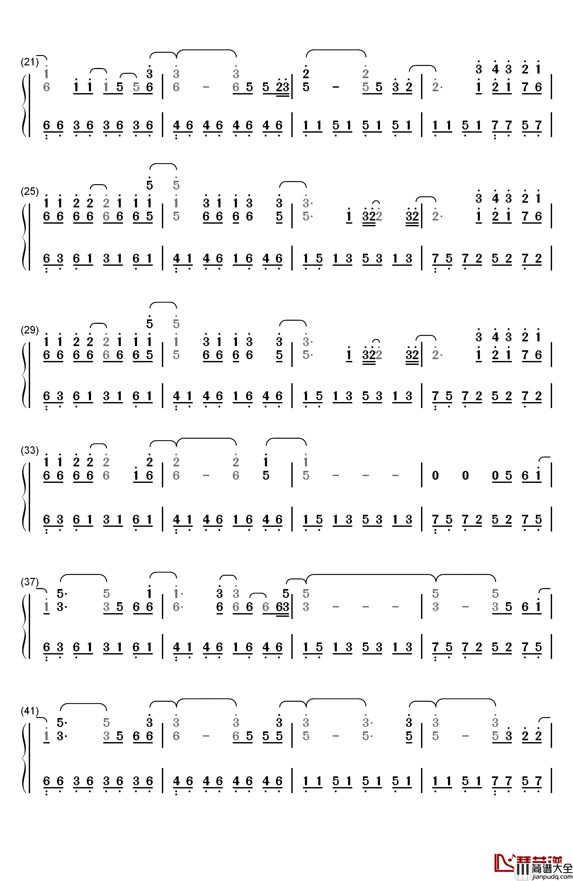 One_More_Light钢琴简谱_数字双手_Linkin_Park