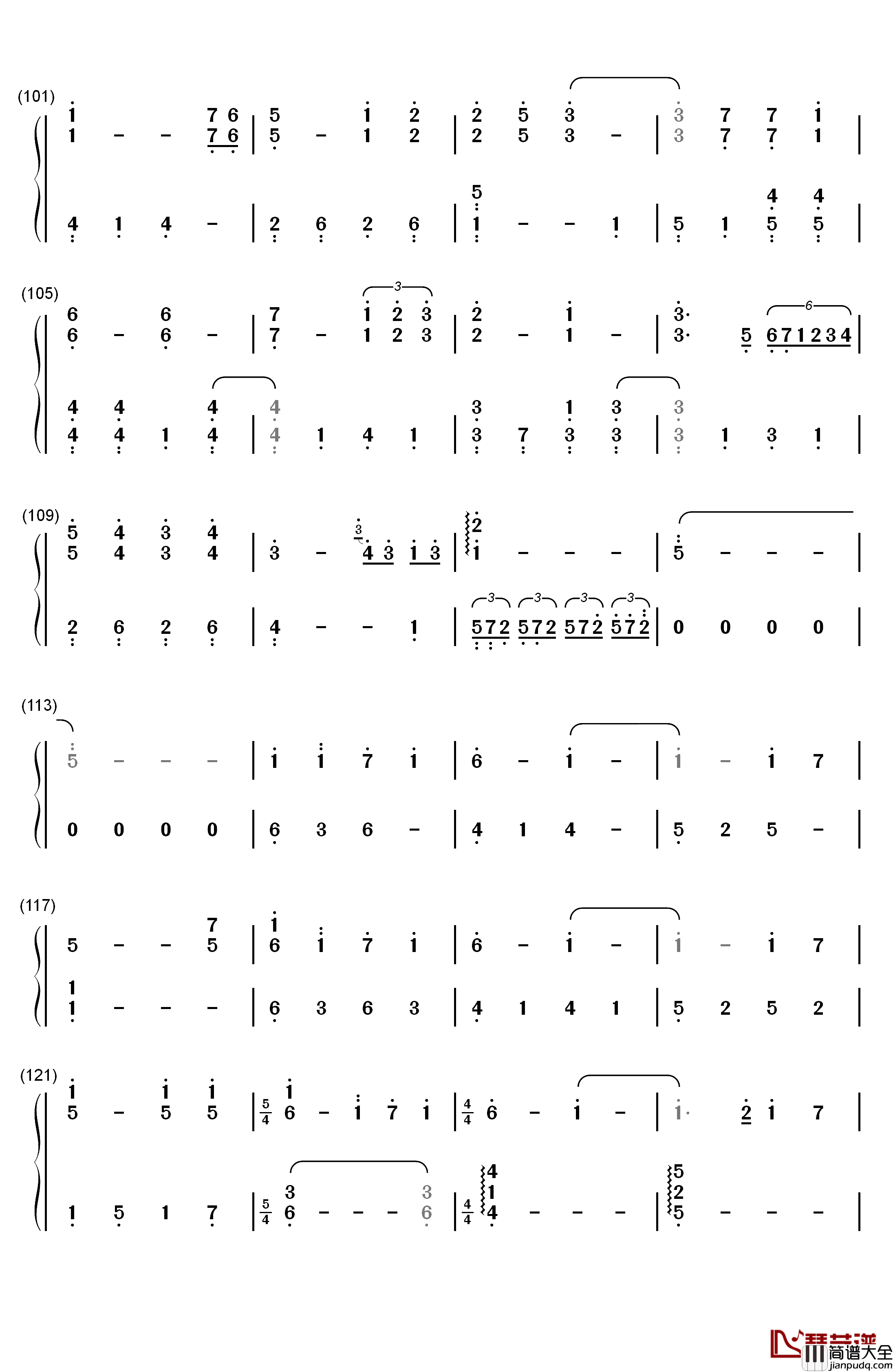 What_I_Feel_When_I_See_Her钢琴简谱_数字双手_Xeuphoria